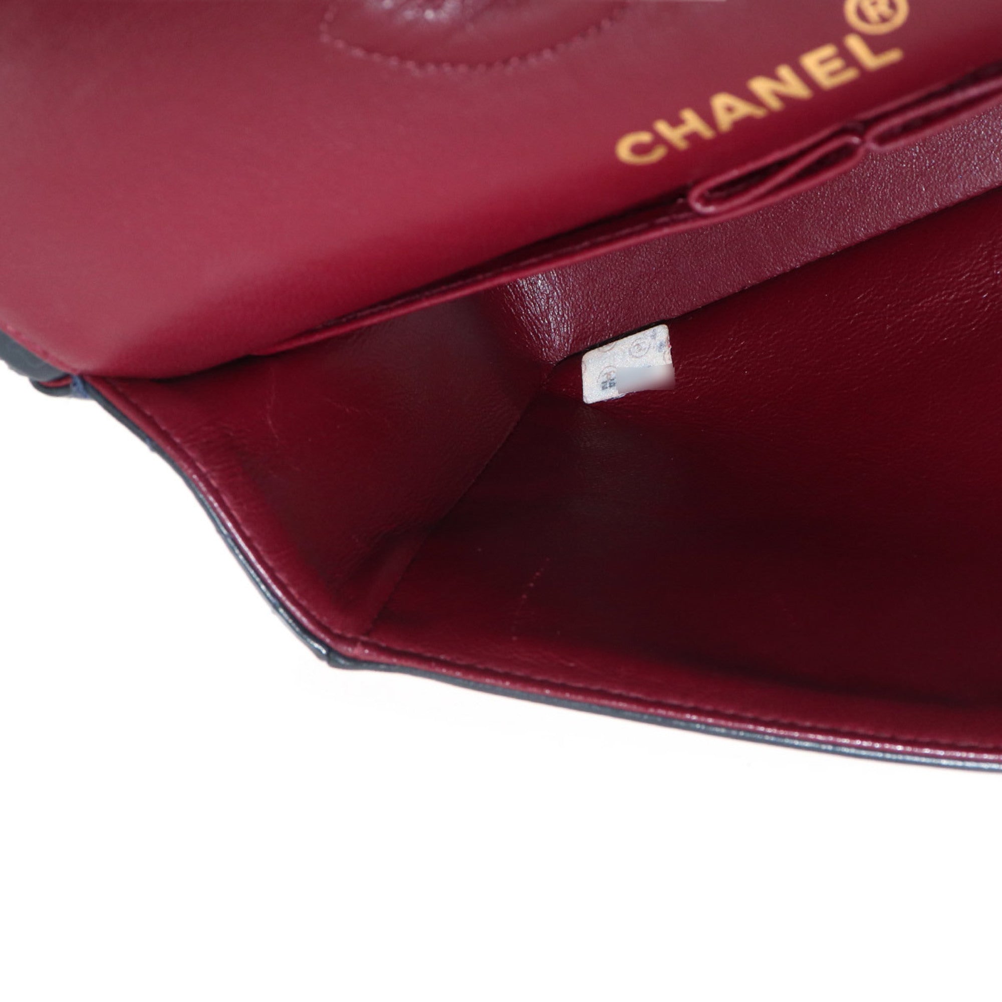 Chanel Matelasse Navy Leather Handbag Shoulder Bag (Pre-Owned)