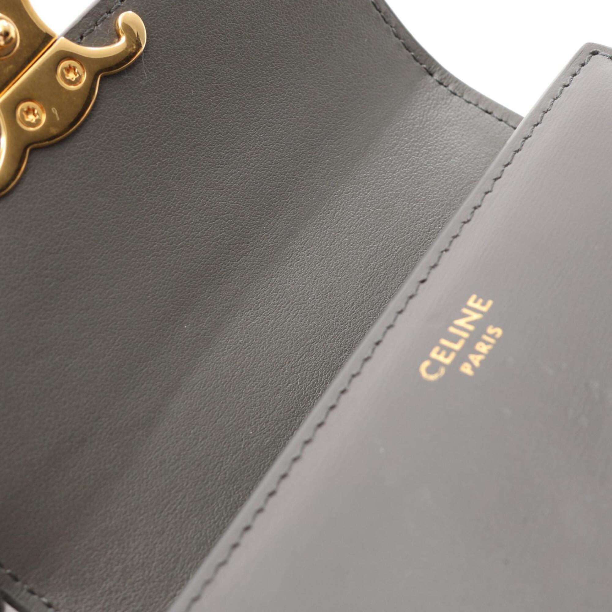 Celine Gray Leather Wallet (Tri-Fold) (Pre-Owned)