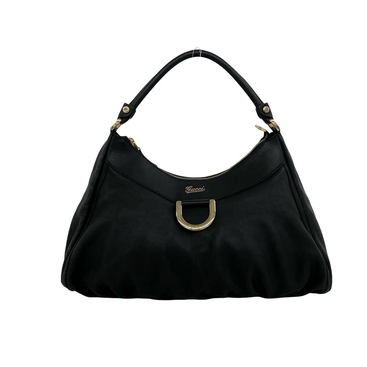 Gucci Black Leather Handbag Shoulder Bag Tote Bag (Pre-Owned)