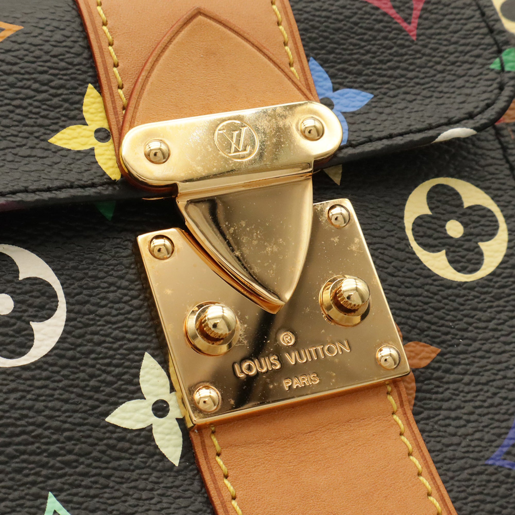 Louis Vuitton Black Monogram Multi-Color Noir Monogram Multicolore Handbag (Pre-Owned)