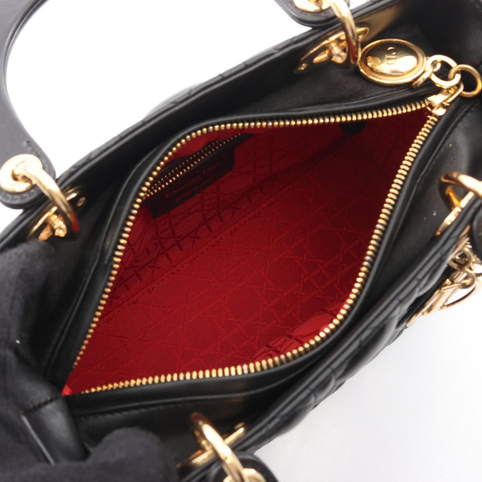 Christian Dior Black Leather Handbag (Pre-Owned)