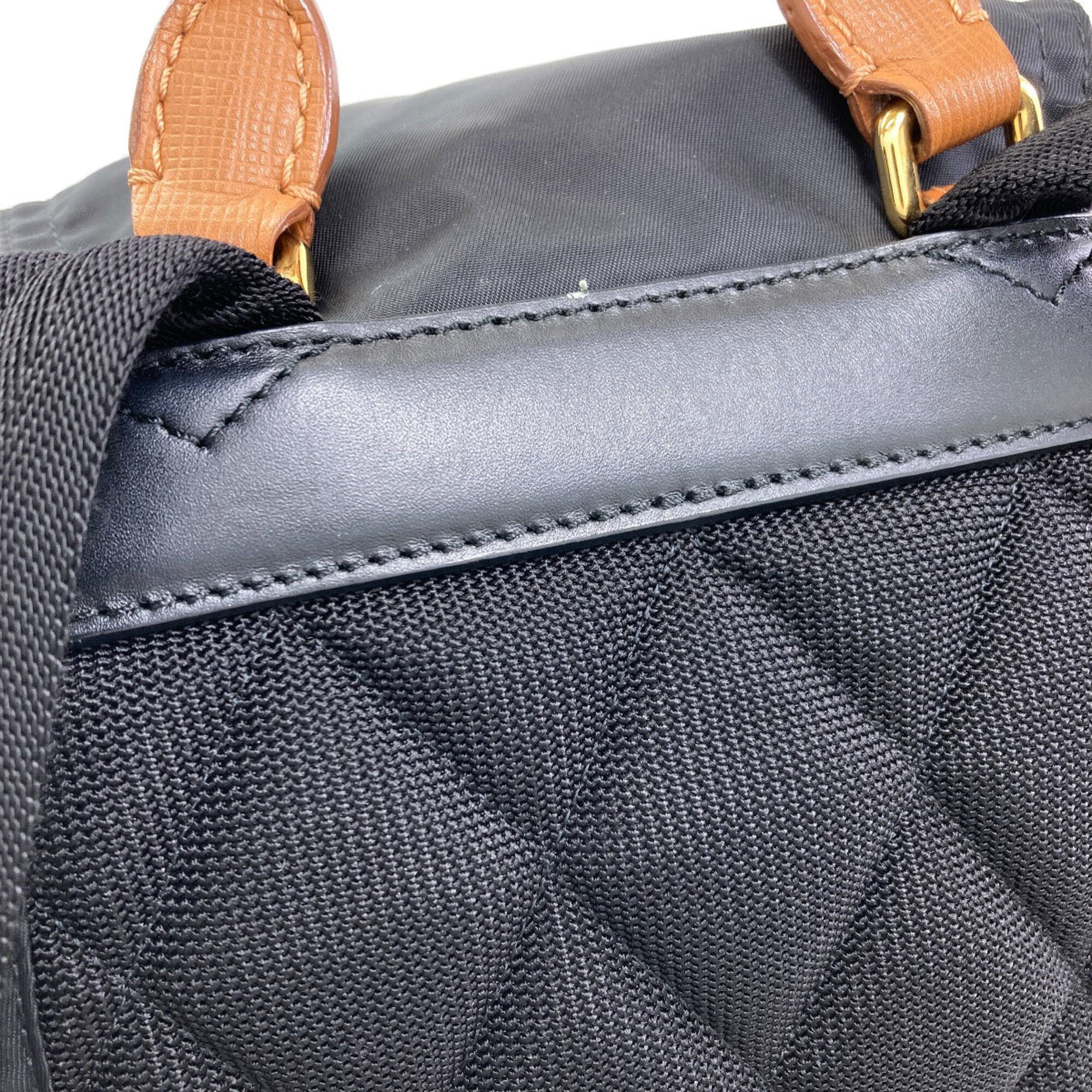 Burberry Black Brown Nylon Backpack (Pre-Owned)