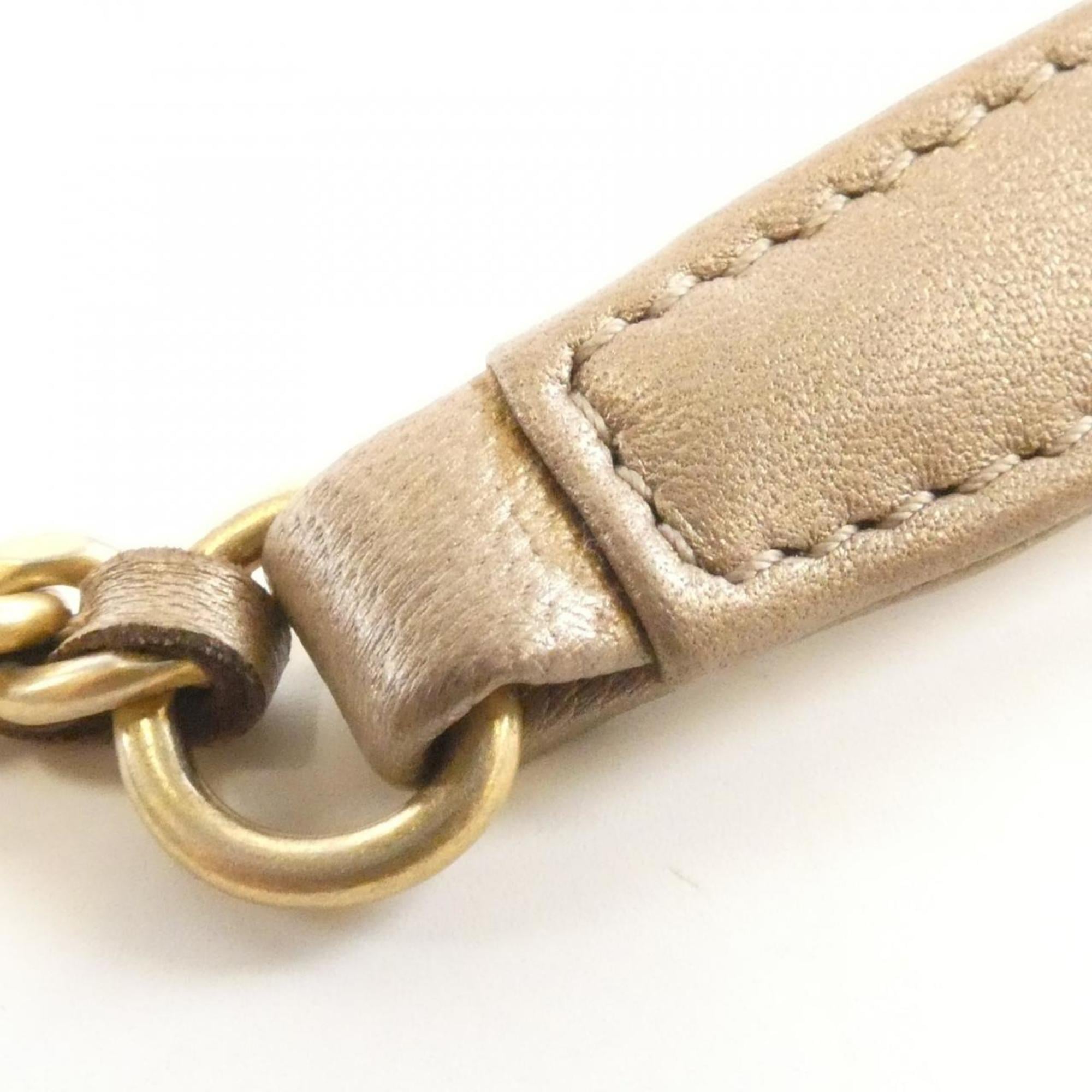 Chanel Gold Leather Shoulder Bag (Pre-Owned)