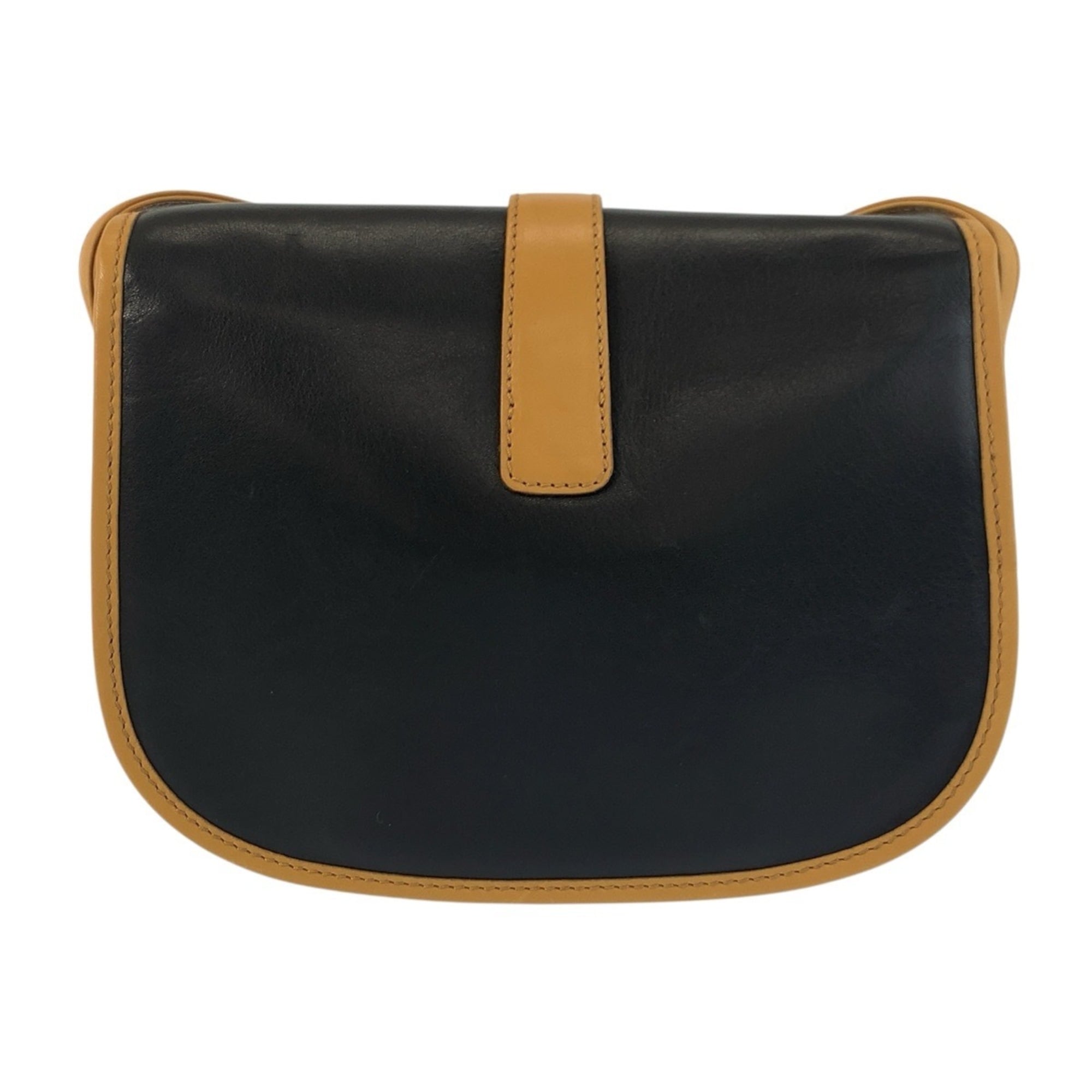 Celine Black Brown Leather Pochette Shoulder Bag (Pre-Owned)