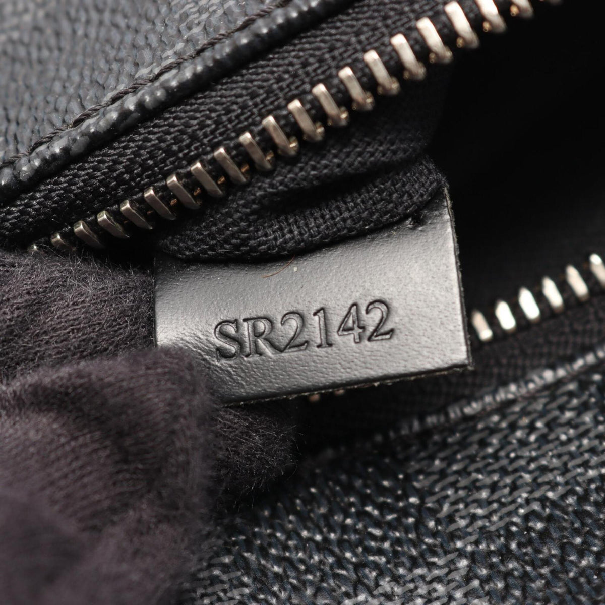 Louis Vuitton Black Coated Canvas Leather Handbag Shoulder Bag (Pre-Owned)