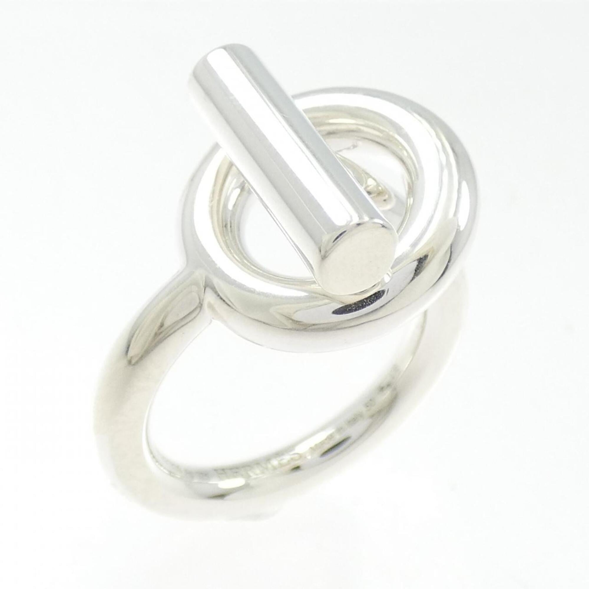 Hermes Silver 925 Band Ring (Pre-Owned)