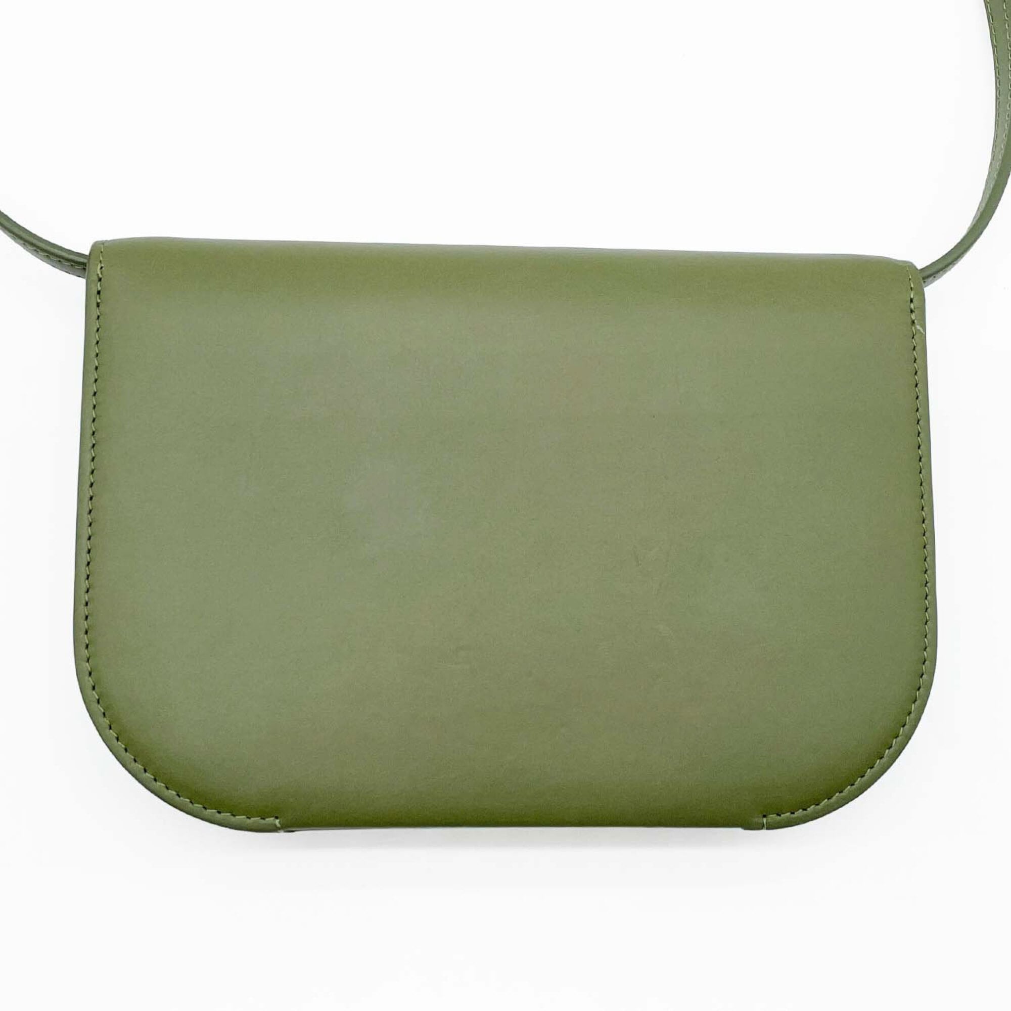 Loewe Gold Green Leather Shoulder Bag (Pre-Owned)