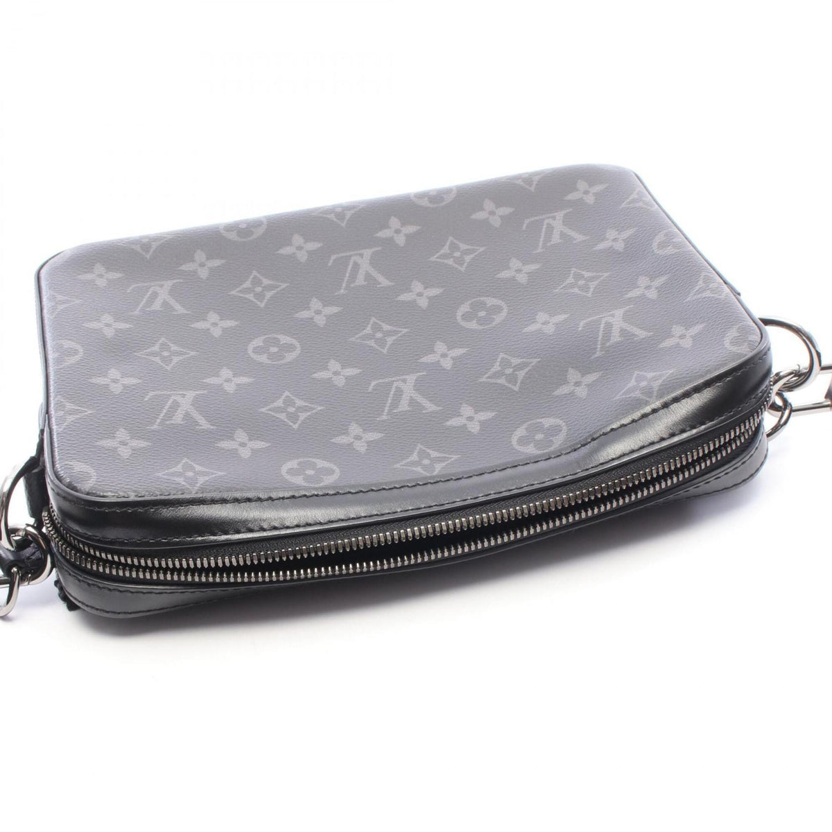 Louis Vuitton Black Gray Coated Canvas Pvc Monogram Eclipse Leather Handbag Shoulder Bag (Pre-Owned)