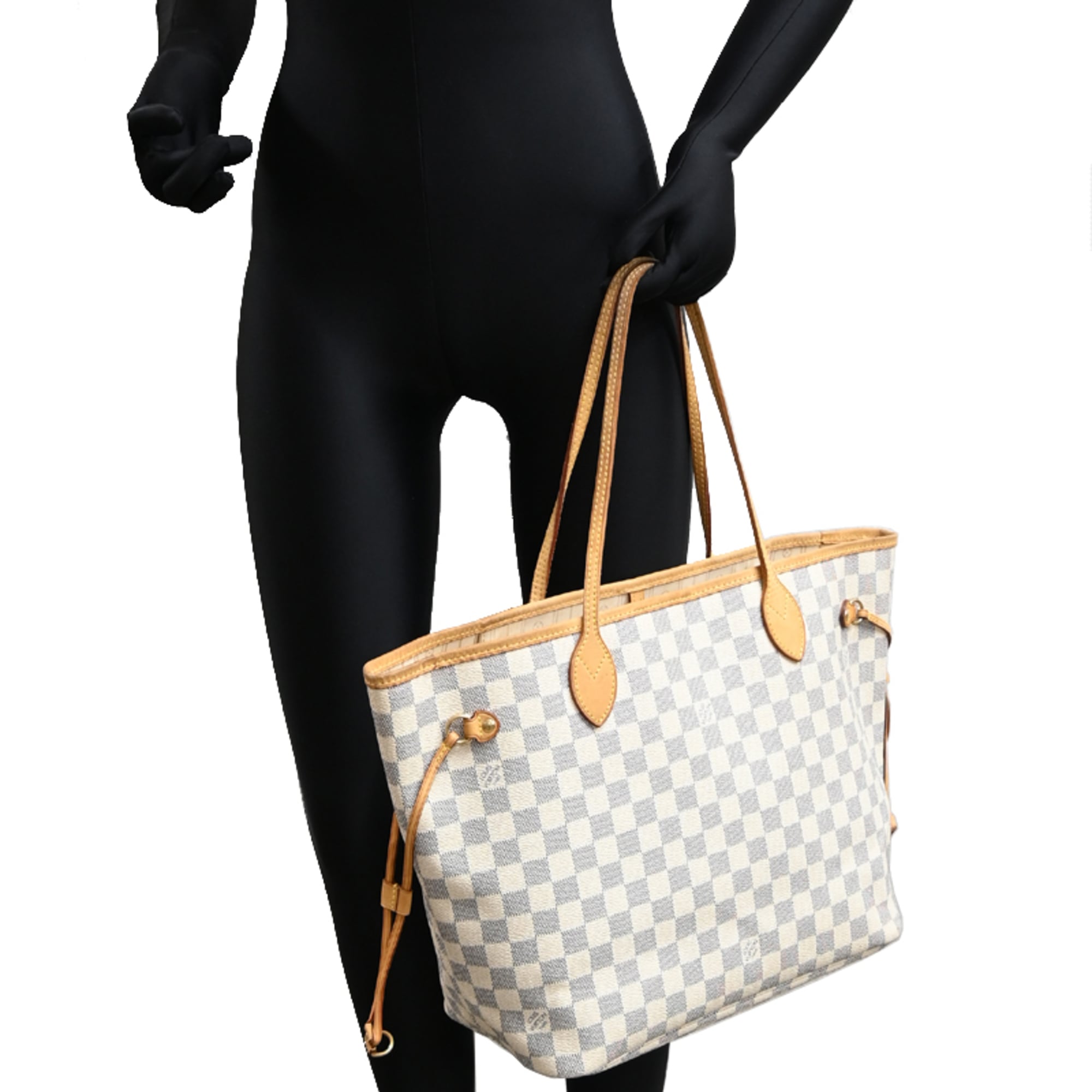 Louis Vuitton White Damier Azur Tote Bag (Pre-Owned)