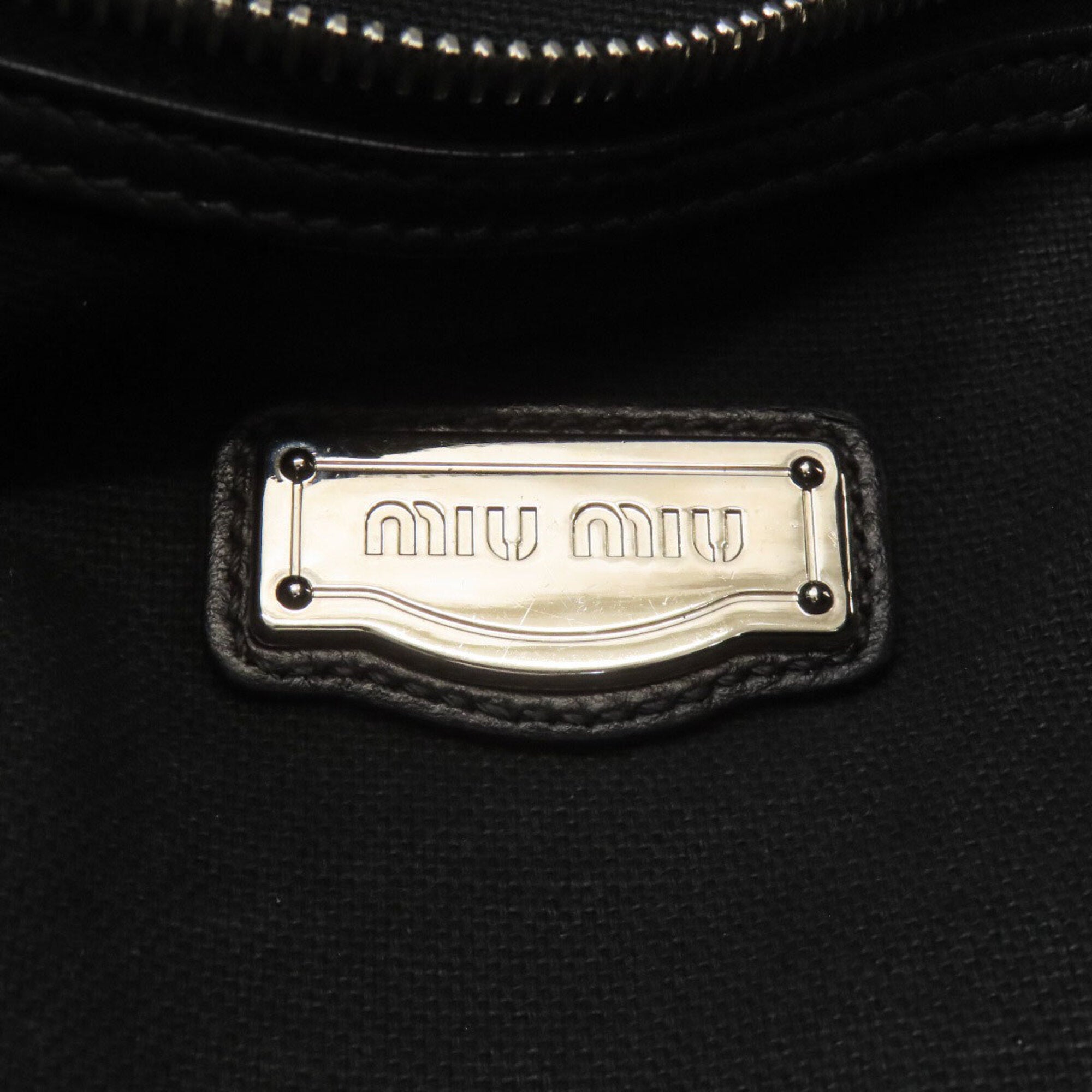 Miu Miu Black Leather Tote Bag (Pre-Owned)