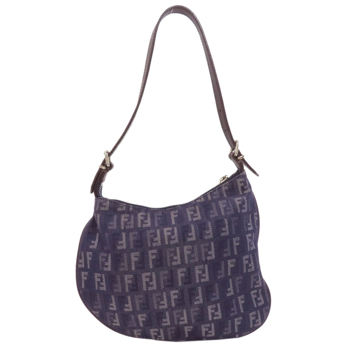 Fendi Zucchino Blue Canvas Tote Bag (Pre-Owned)