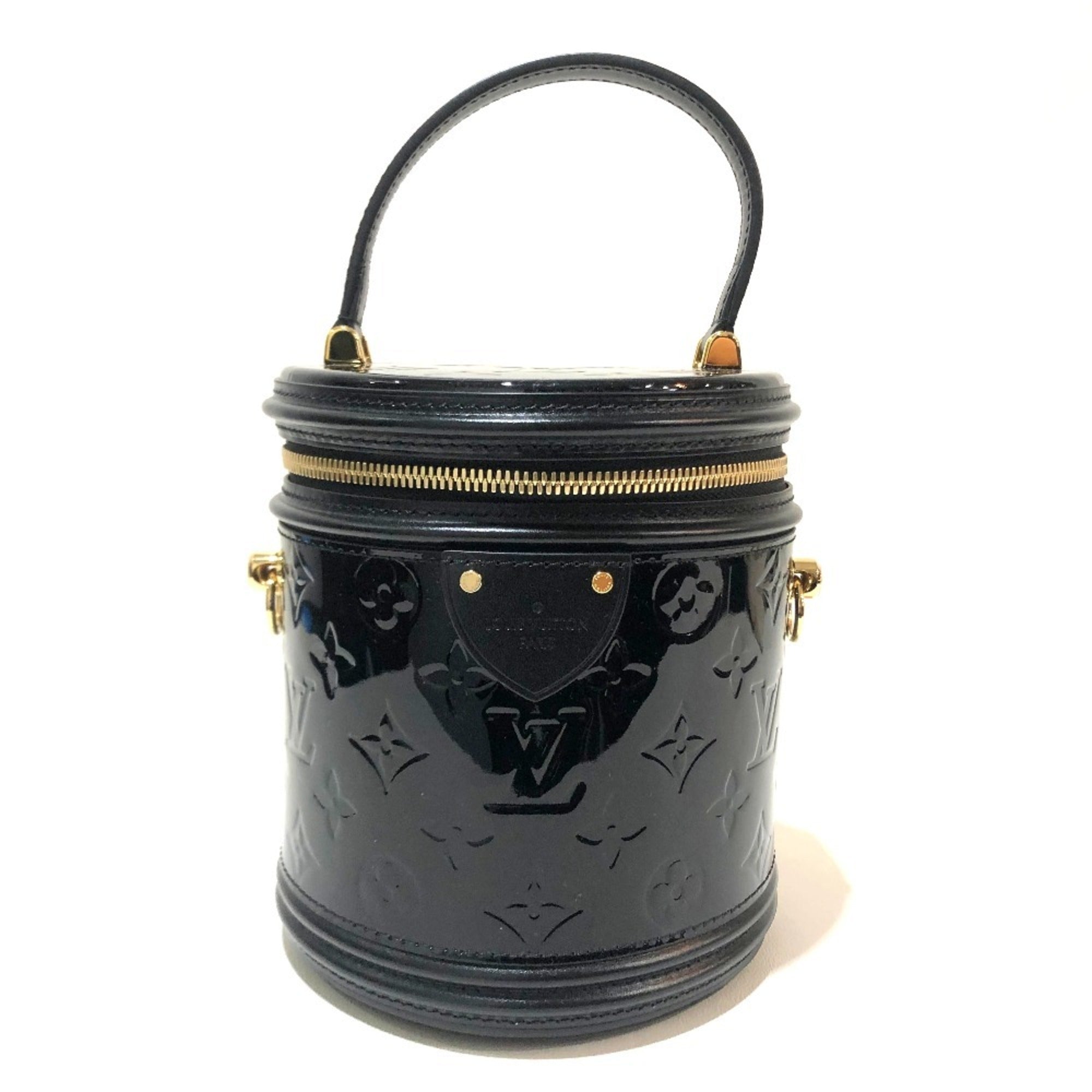 Louis Vuitton Black Noir Monogram Vernis Handbag Vanity Bag (Pre-Owned)