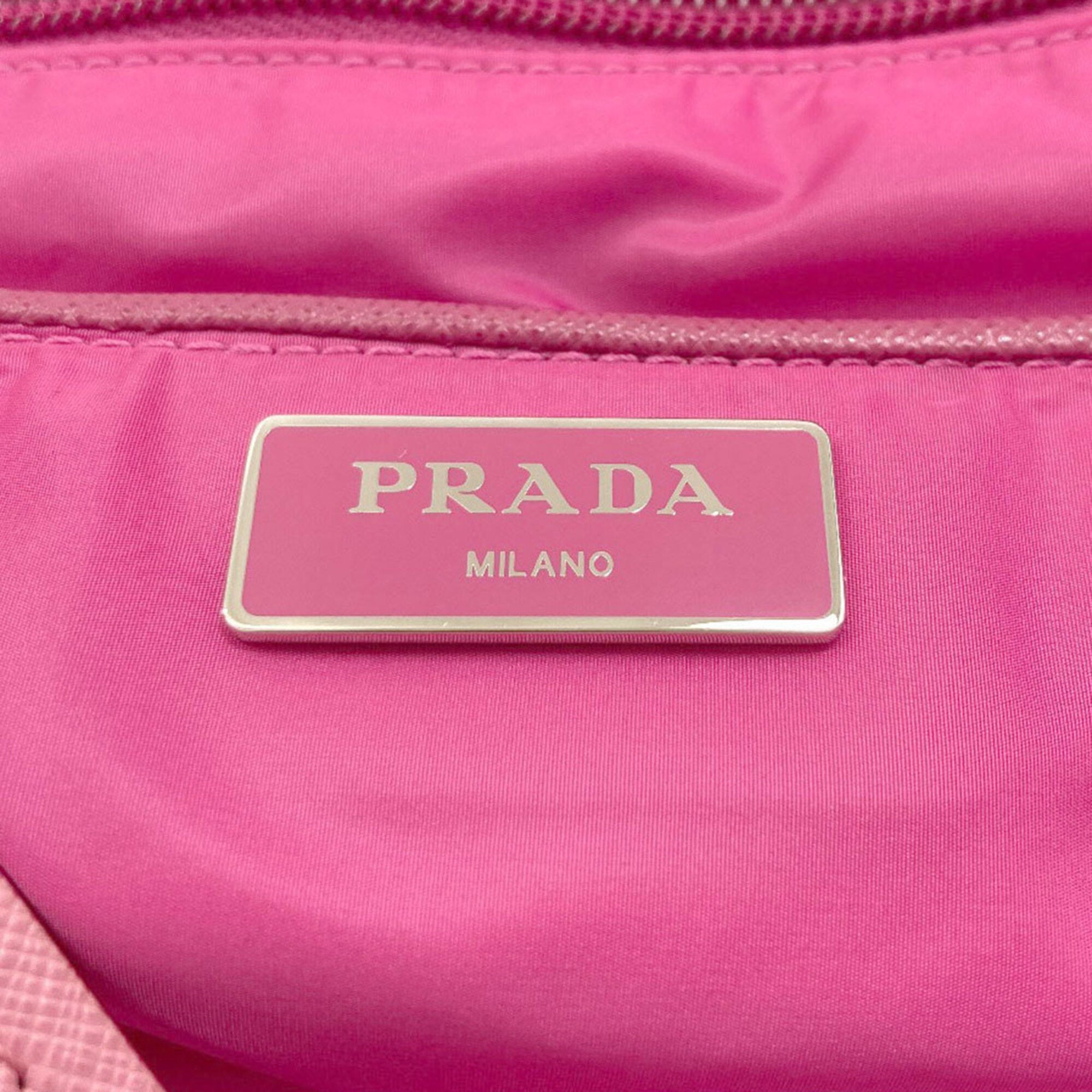 Prada Pink Nylon Handbag (Pre-Owned)