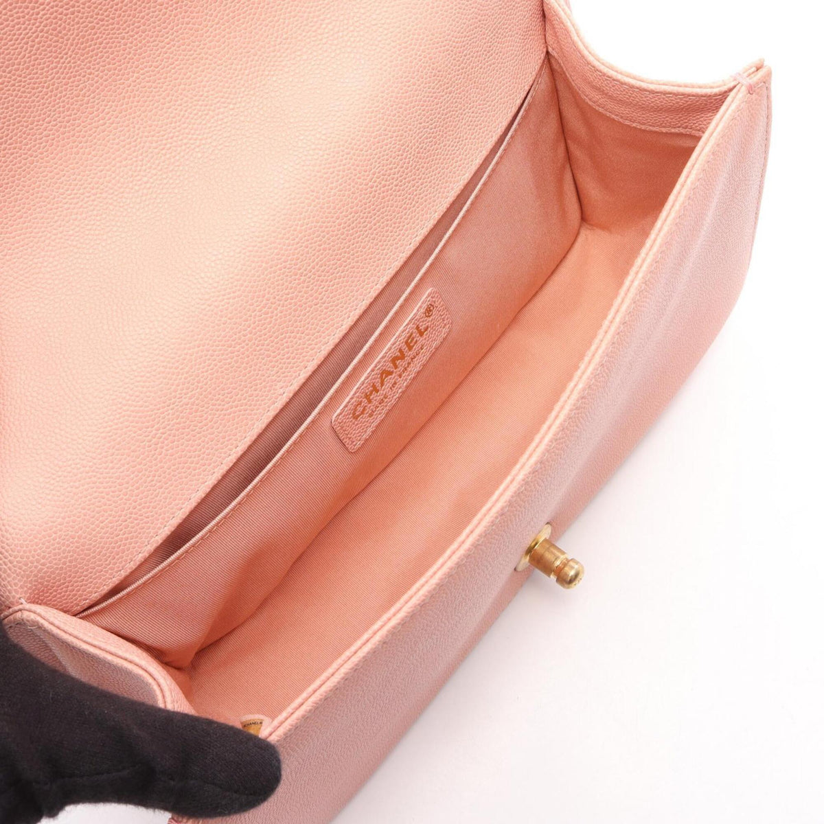 Chanel Pink Grained Calfskin Handbag Shoulder Bag (Pre-Owned)
