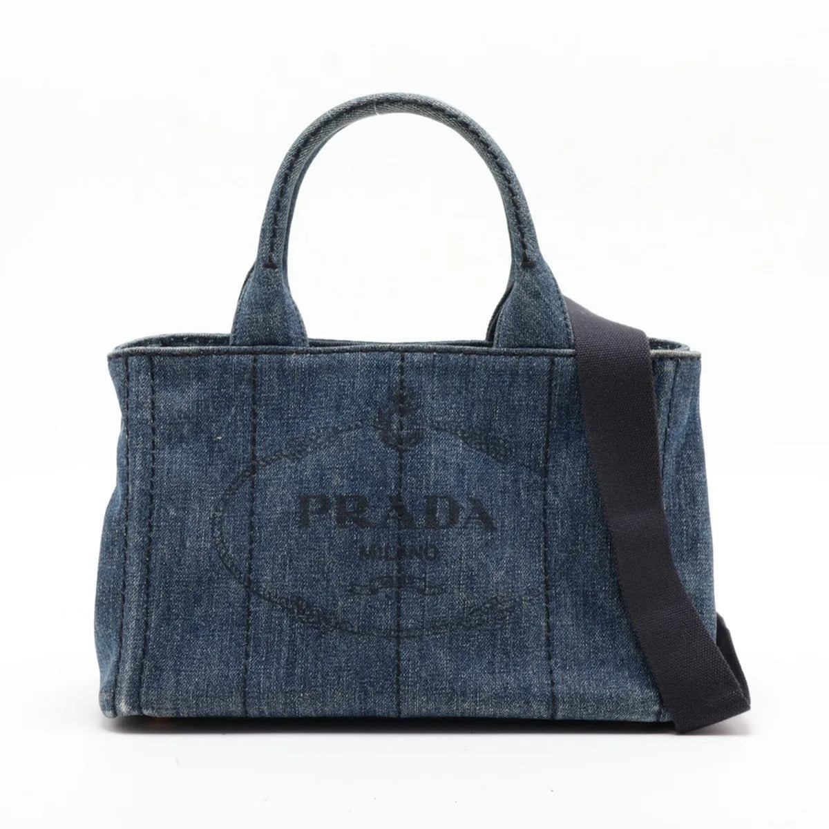 Prada Blue Handbag Shoulder Bag Tote Bag (Pre-Owned)