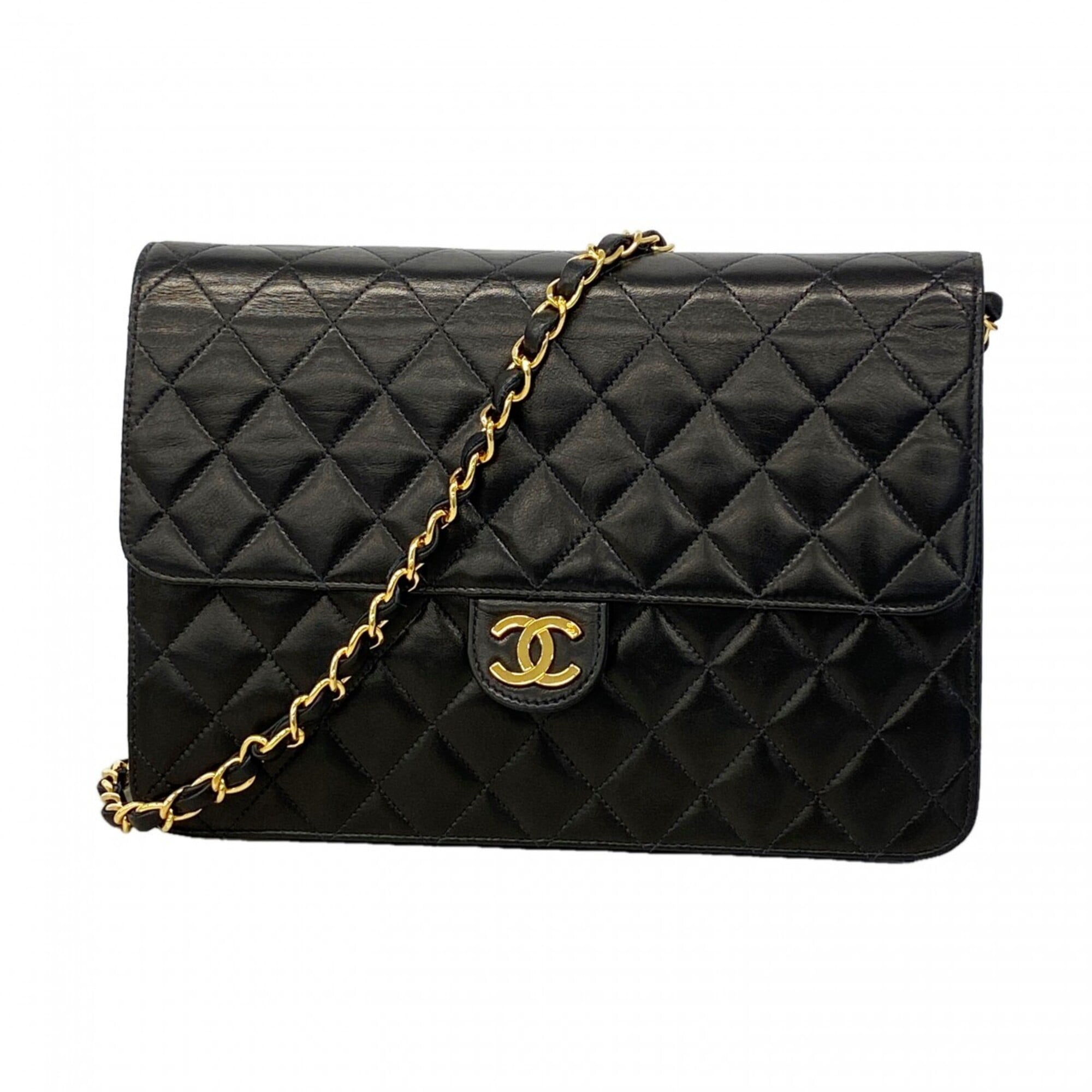 Chanel Black Leather Shoulder Bag (Pre-Owned)