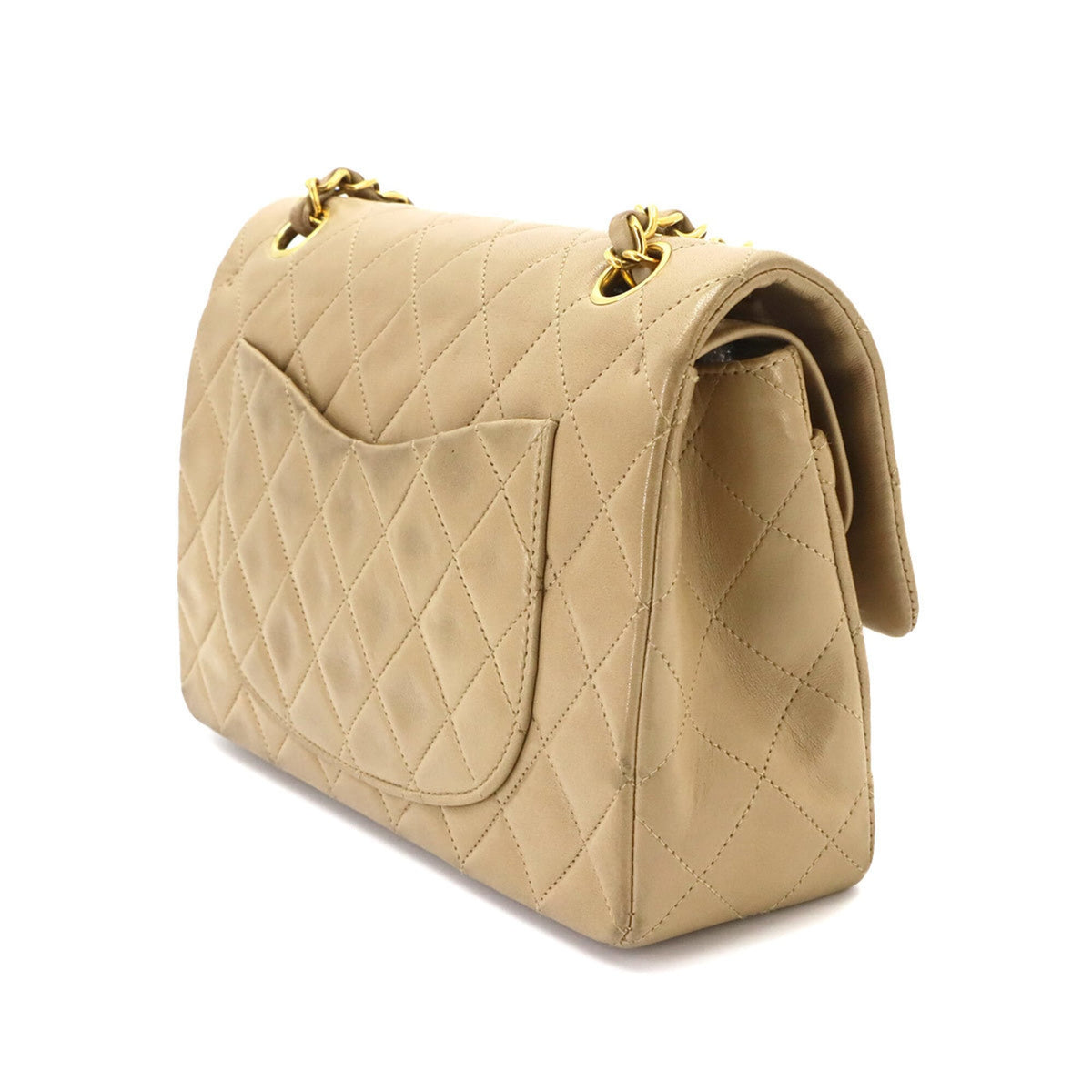 Chanel Beige Leather Shoulder Bag (Pre-Owned)