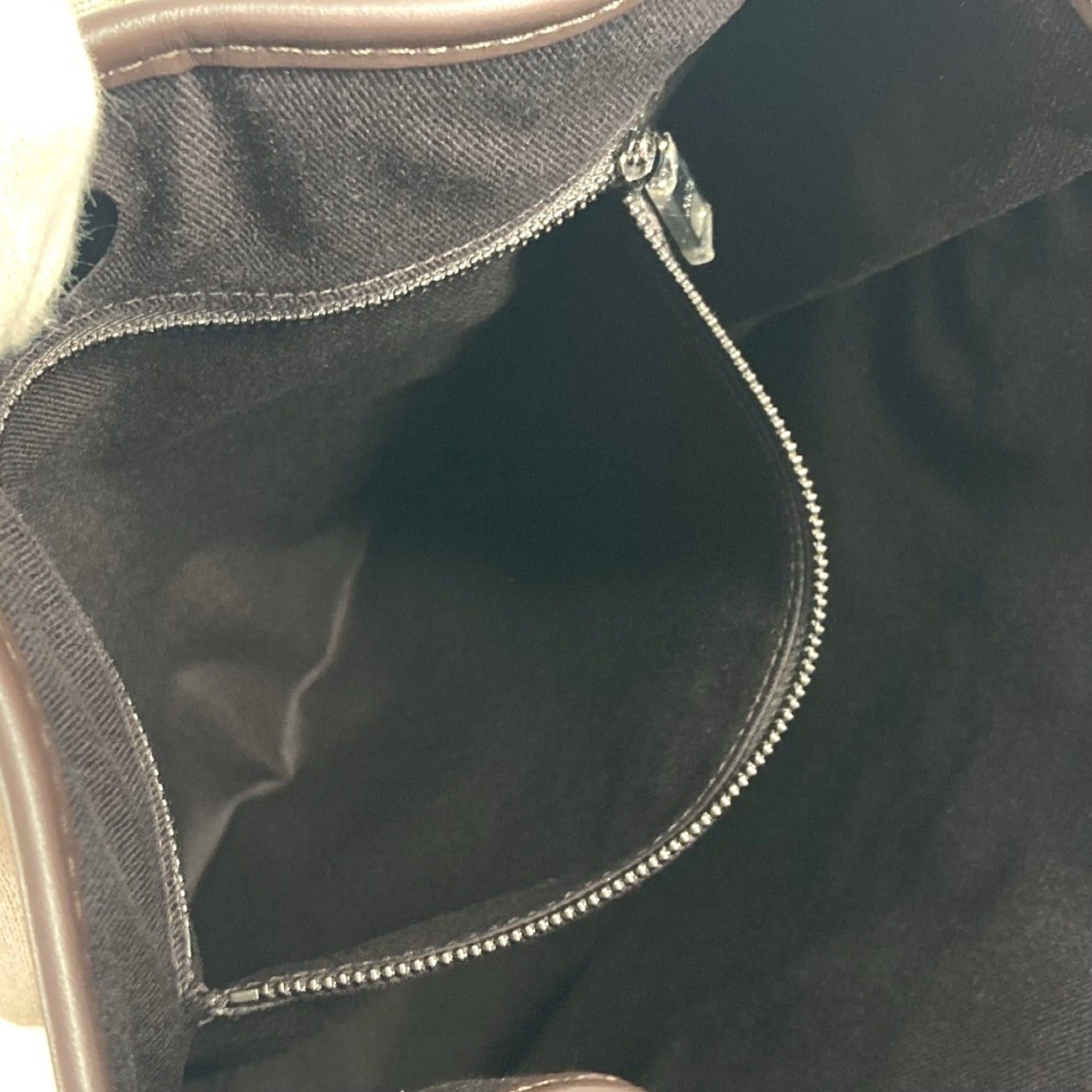 Dolce & Gabbana Beige Brown Canvas Leather Shoulder Bag Tote Bag (Pre-Owned)