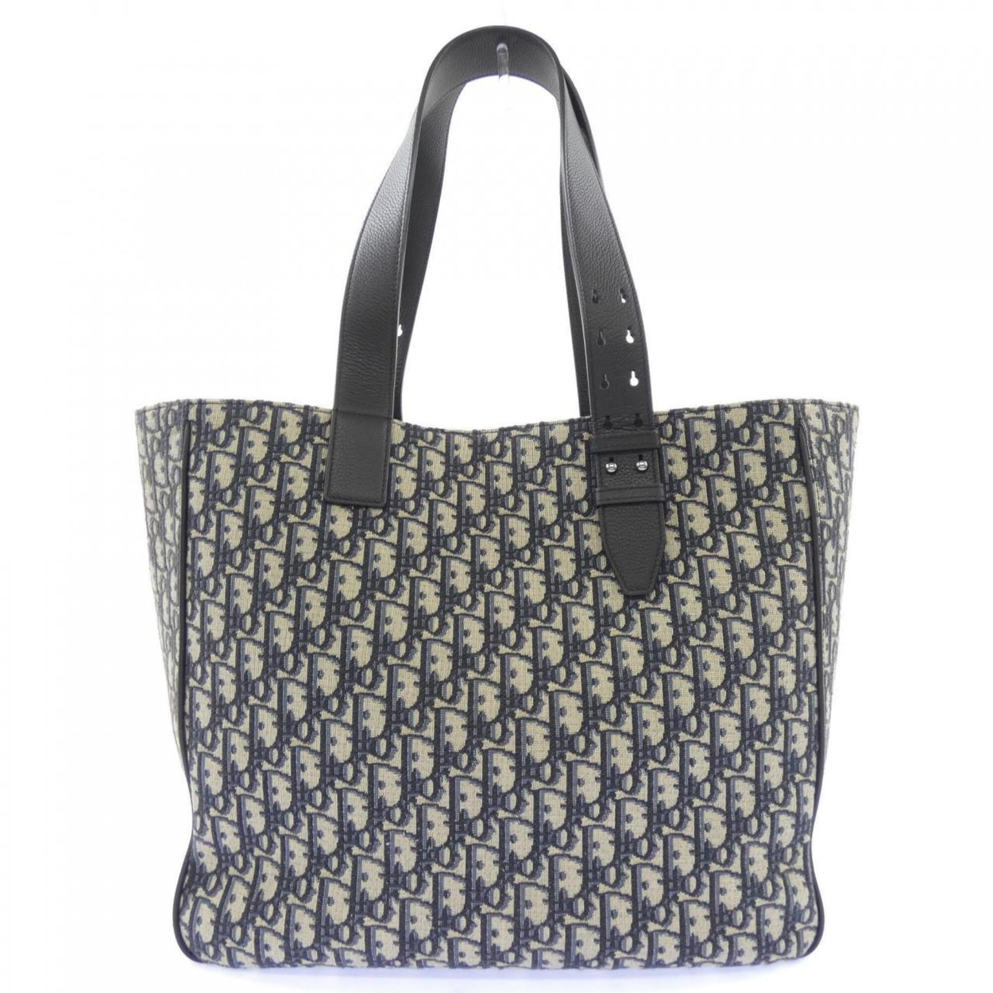 Christian Dior Beige Navy Handbag (Pre-Owned)