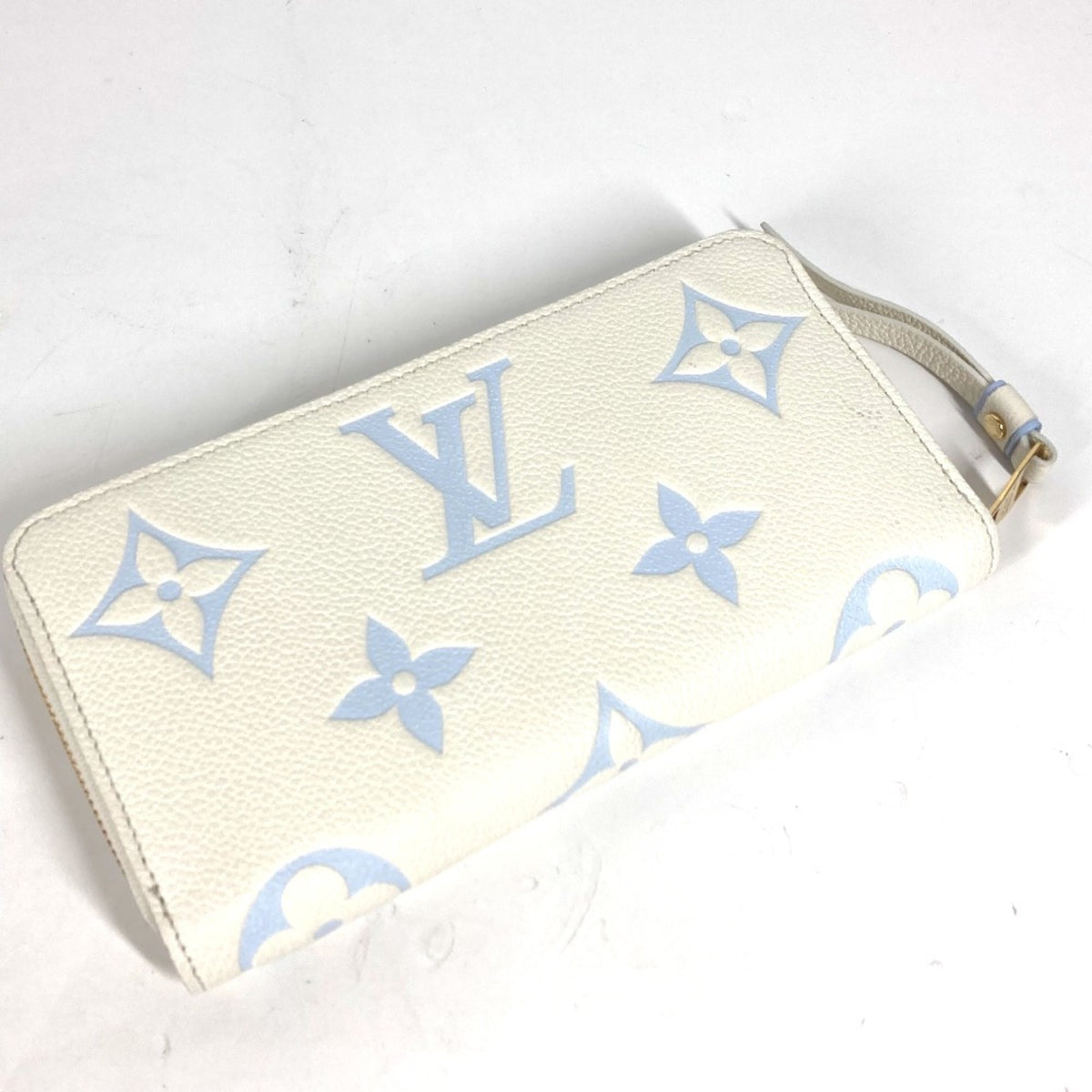Louis Vuitton Monogram Empreinte Blue White Monogram Empreinte Long Bill Wallet (Bi-Fold) (Pre-Owned)