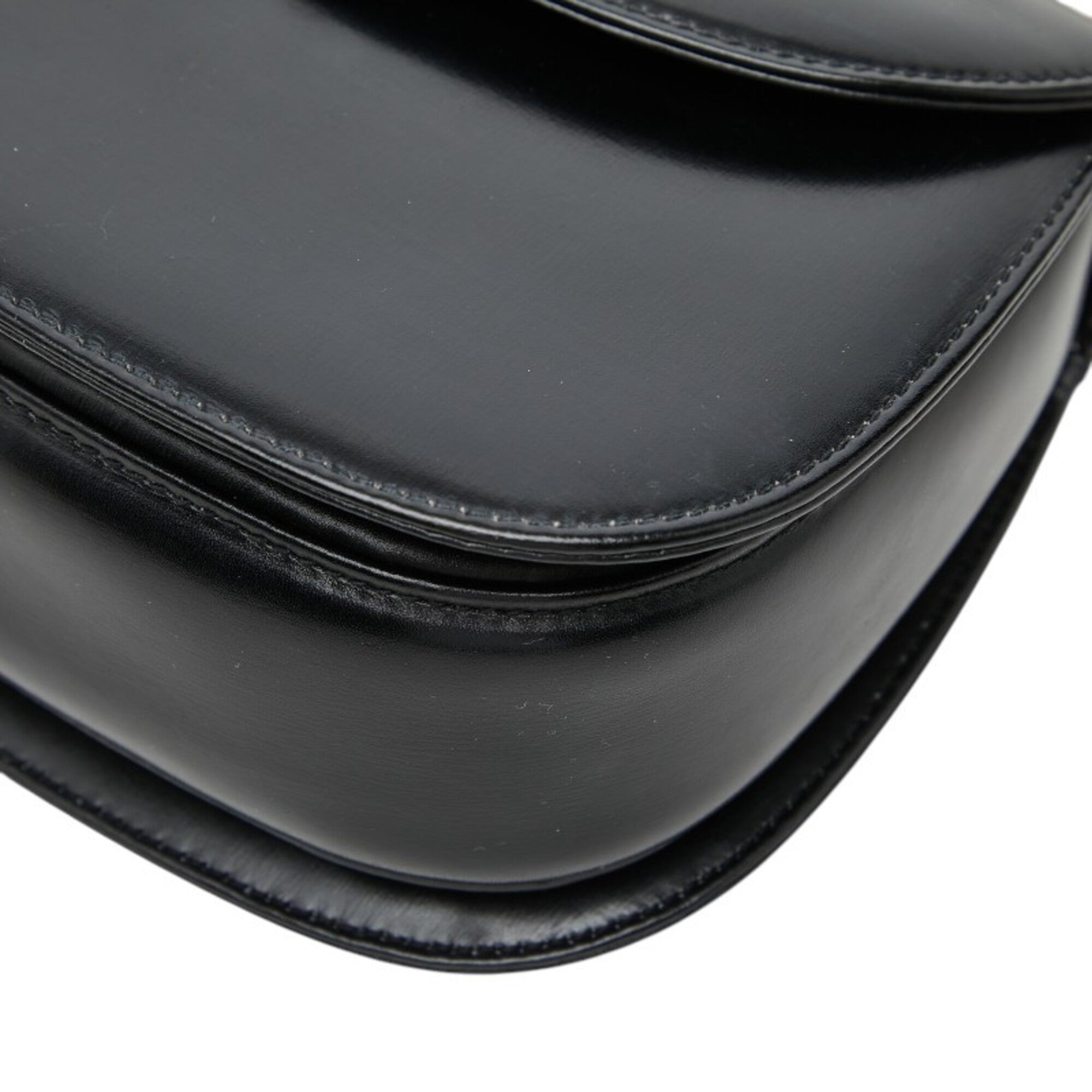 Gucci Black Leather Handbag Shoulder Bag (Pre-Owned)