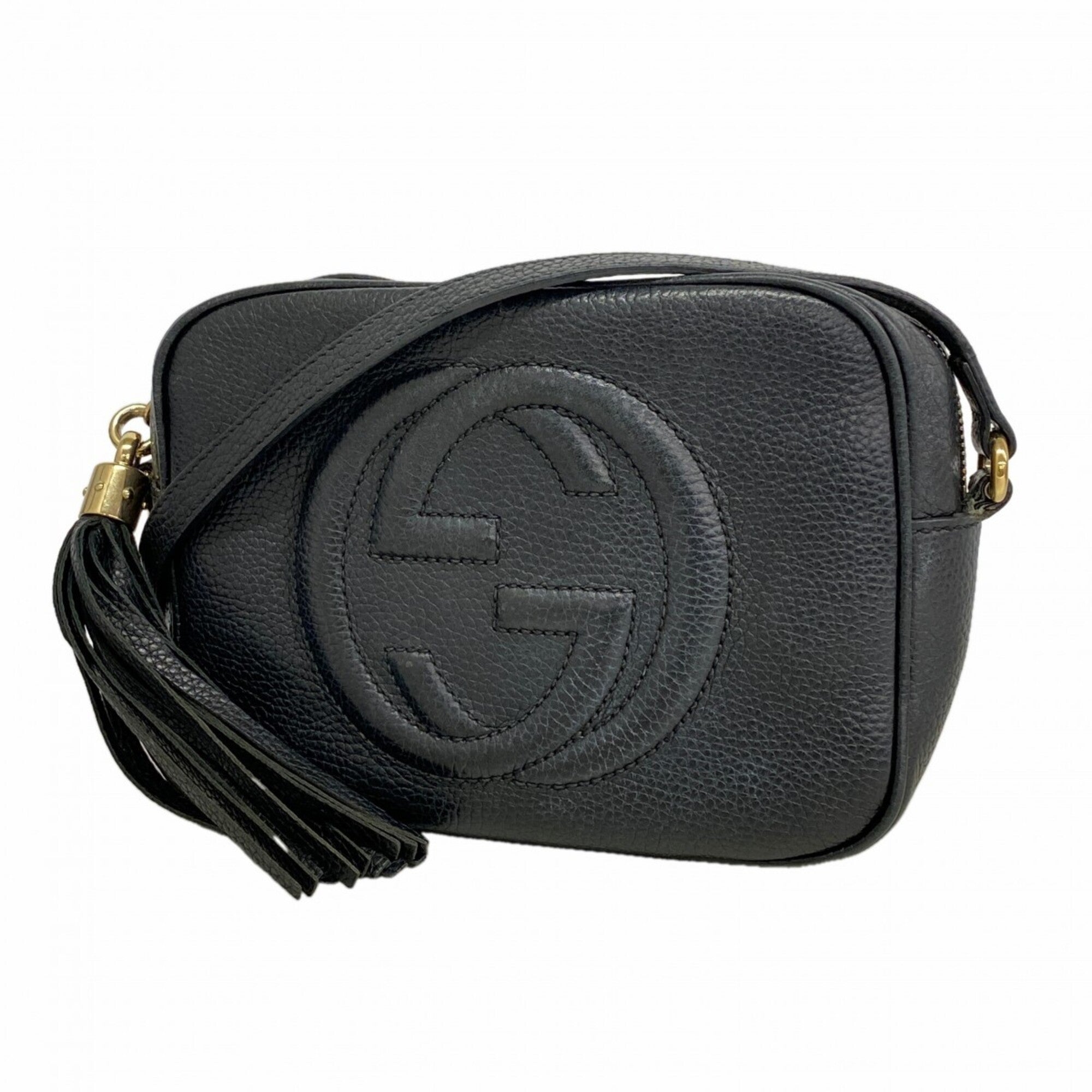 Gucci Black Leather Shoulder Bag (Pre-Owned)