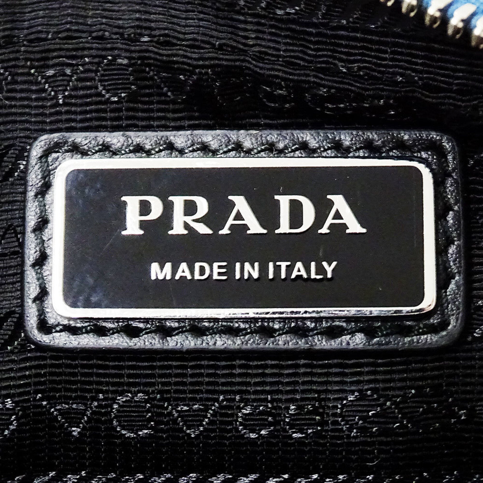 Prada Light Blue Saffiano Handbag Pouch Shoulder Bag (Pre-Owned)