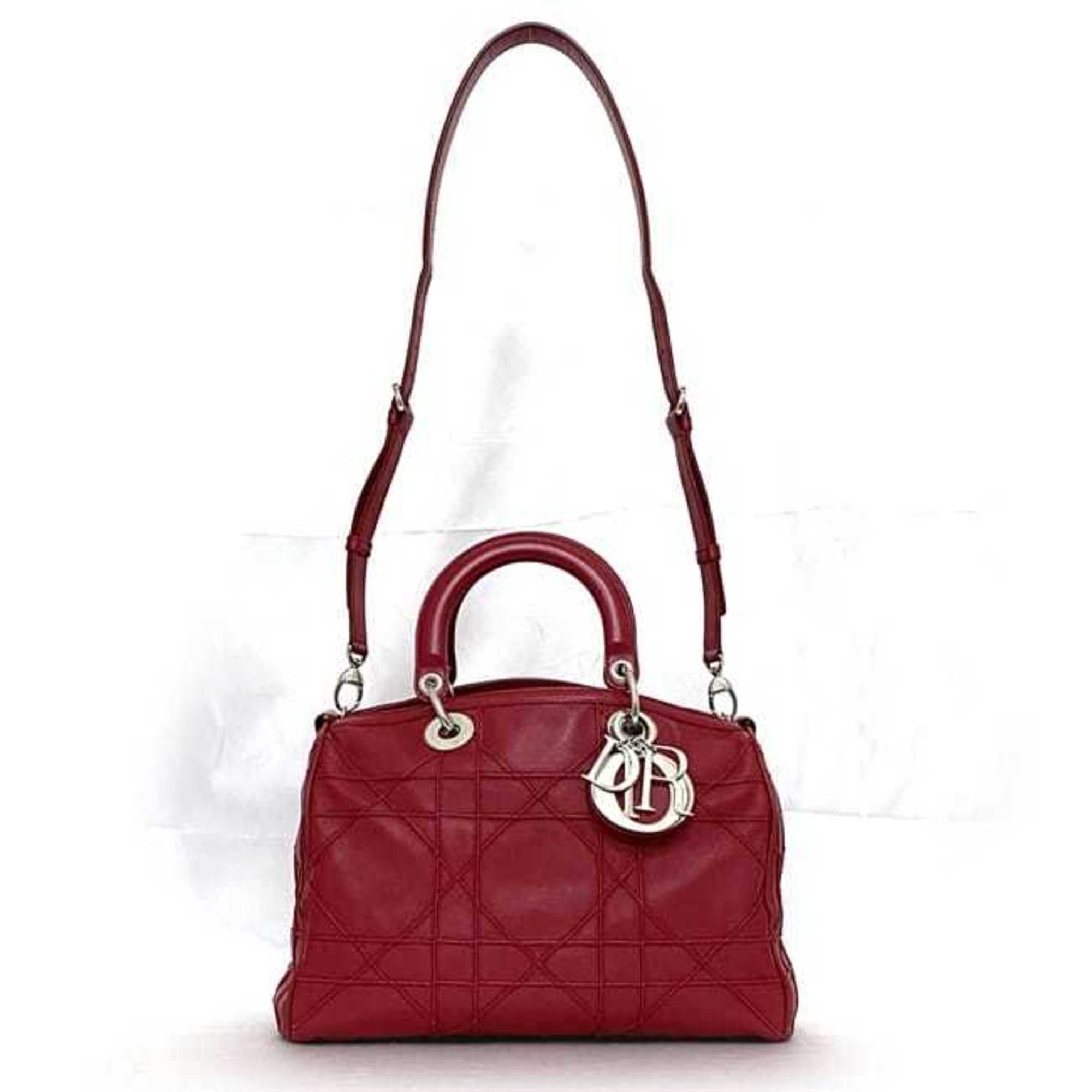 Christian Dior Pink Leather Handbag Shoulder Bag (Pre-Owned)