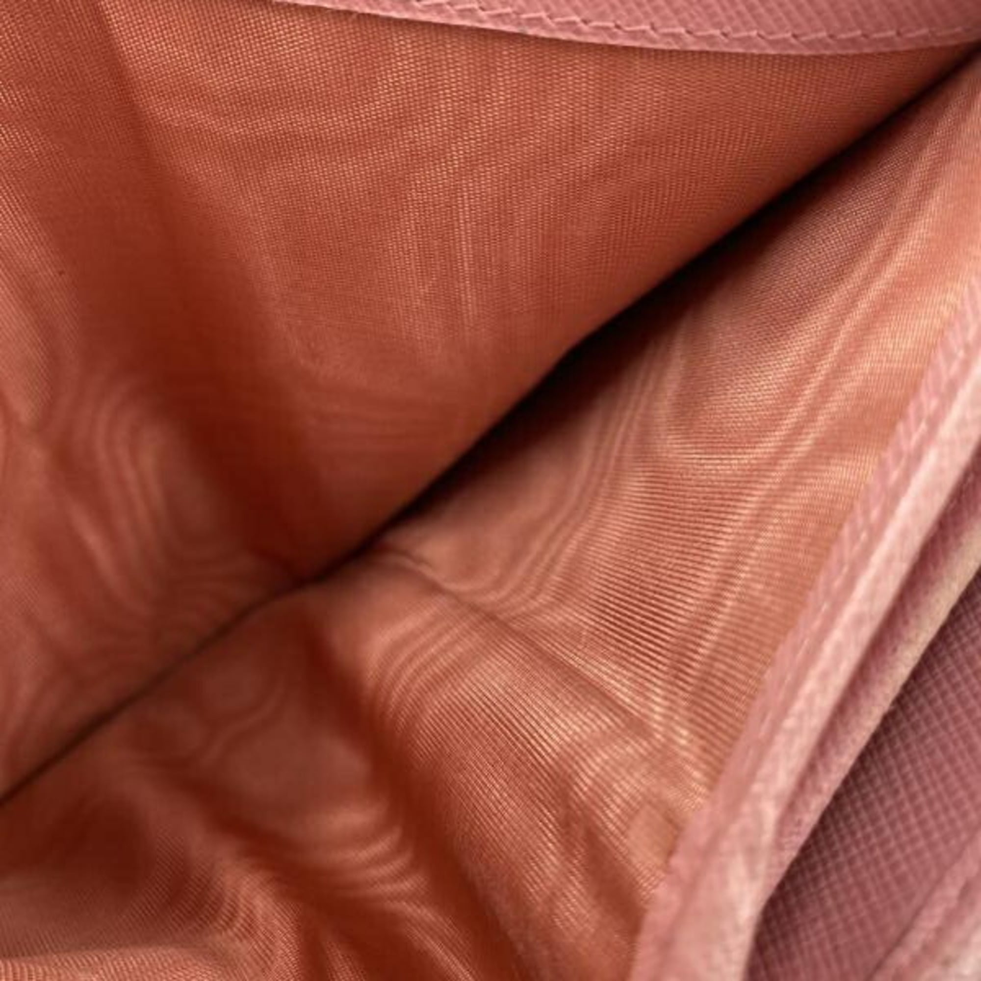 Prada Pink Saffiano Triangle Wallet (Bi-Fold) (Pre-Owned)