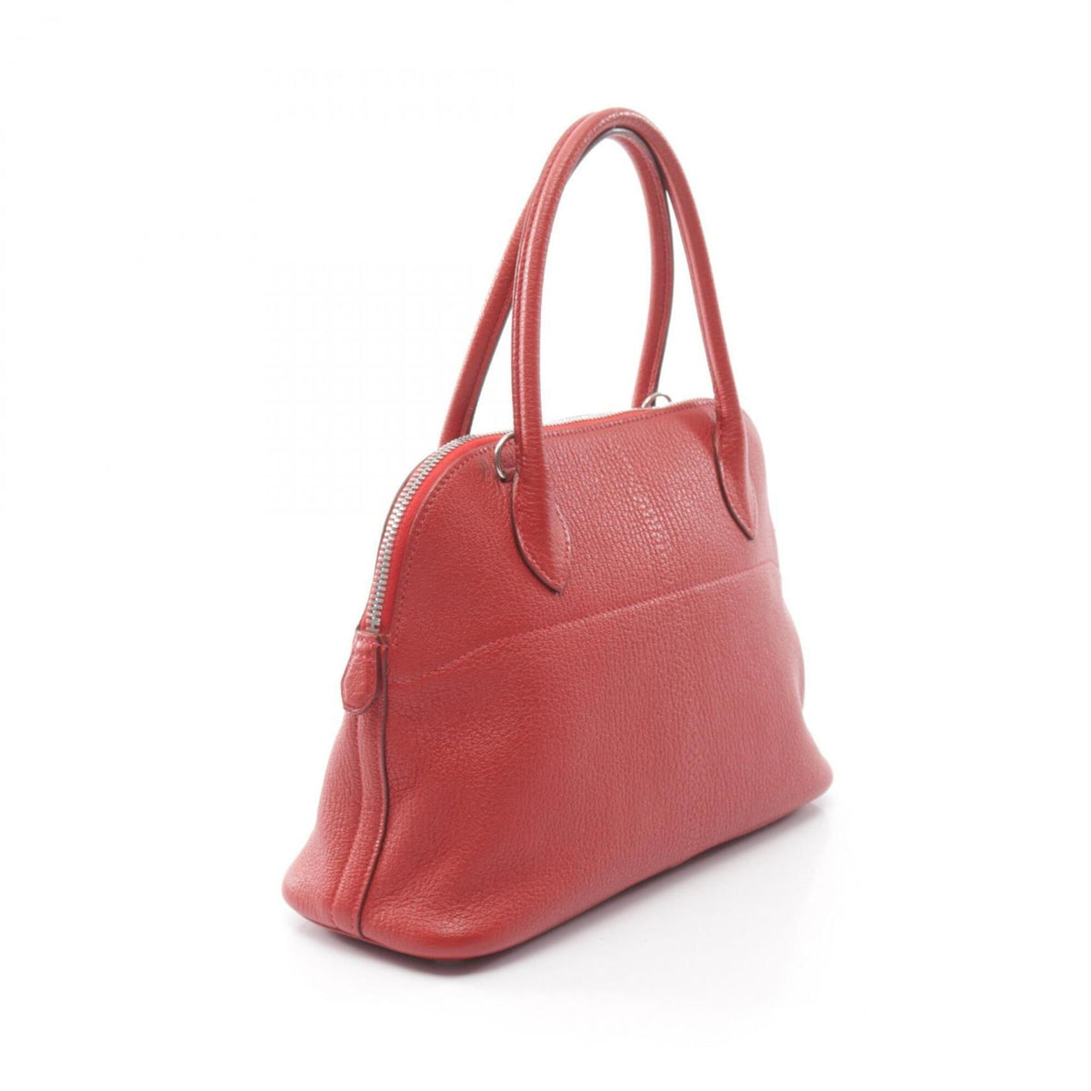 Hermes Red Color Rouge Garance Chevre Coromandel Leather Leather Handbag (Pre-Owned)