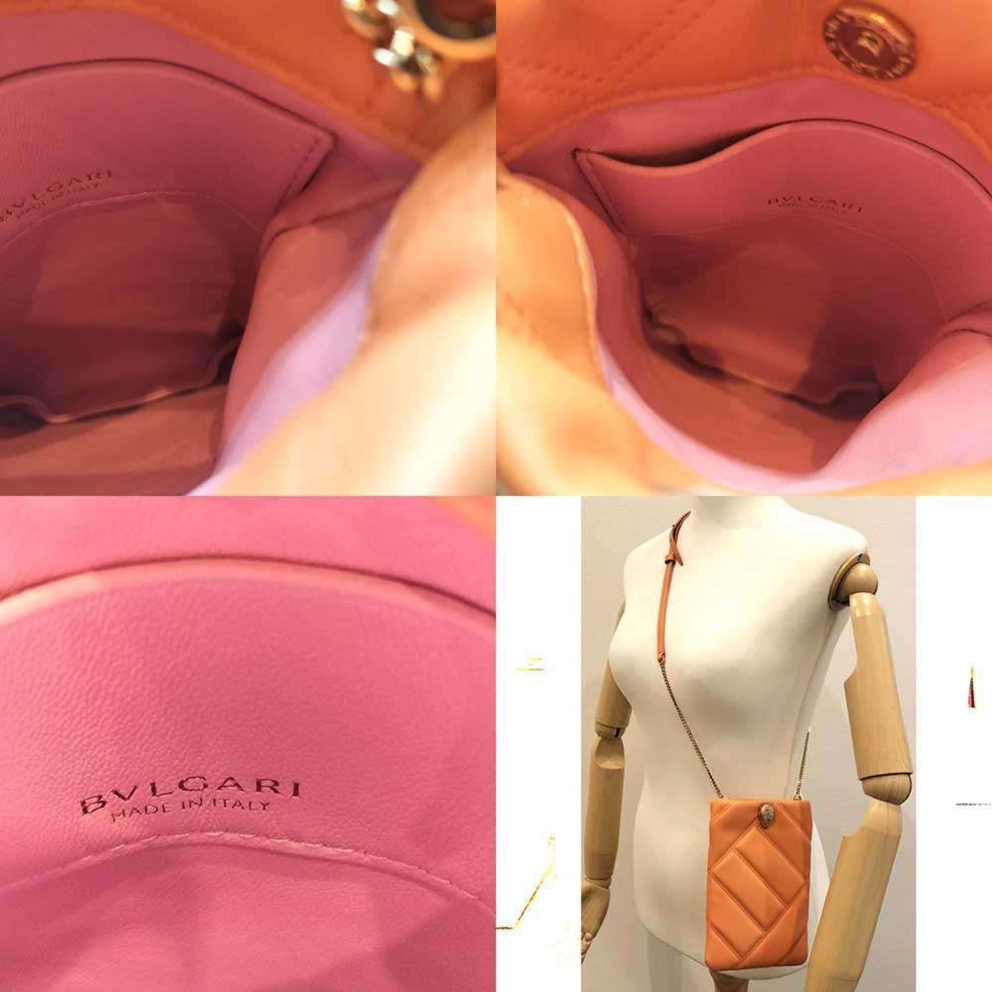Bvlgari Orange Leather Shoulder Bag (Pre-Owned)