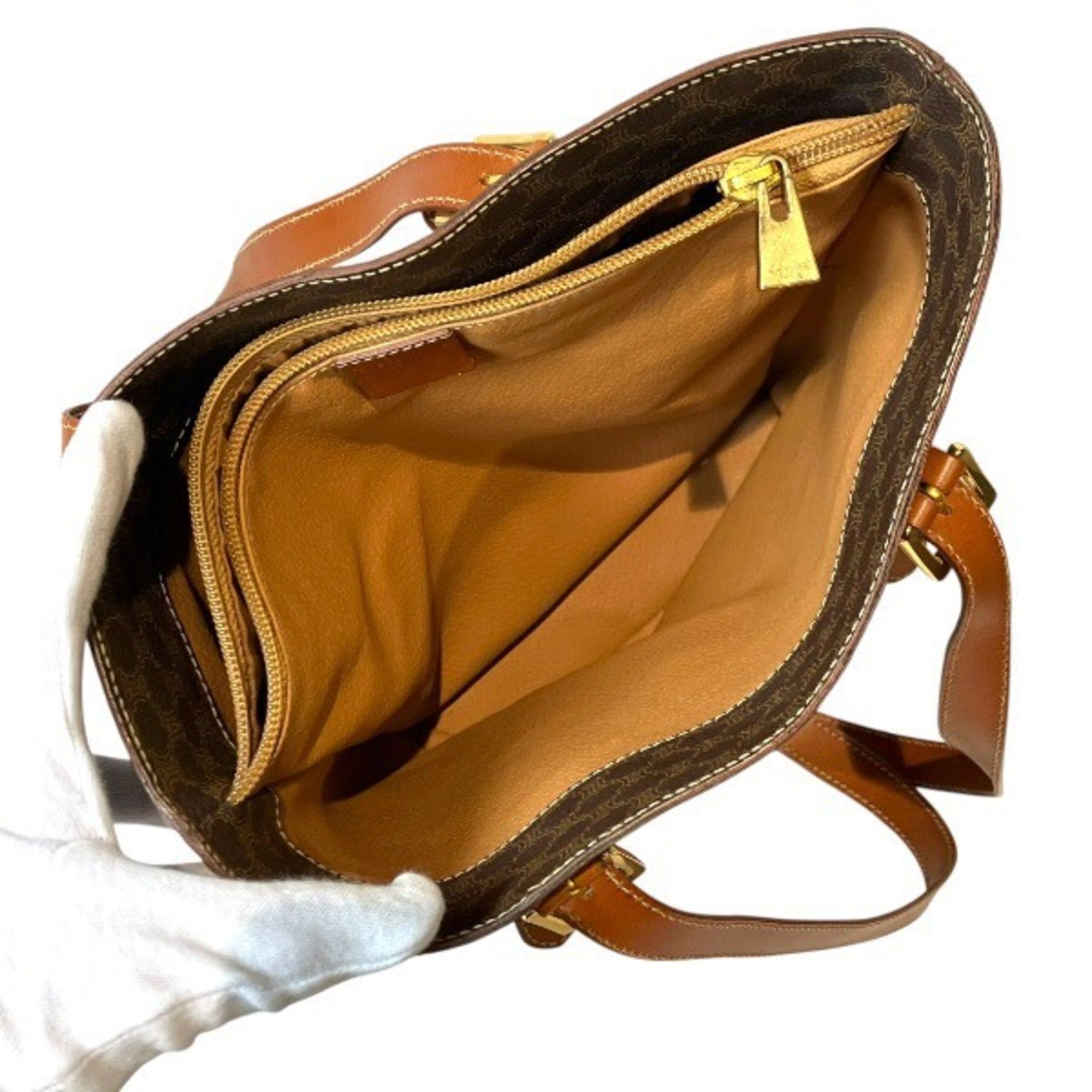 Celine Brown Pvc Leather Shoulder Bag Tote Bag (Pre-Owned)