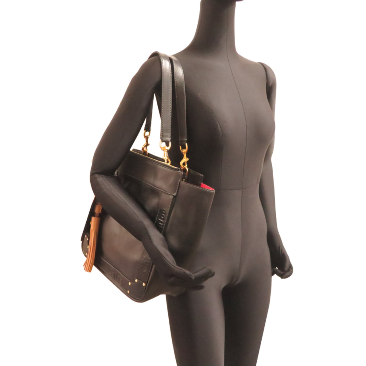 Chloé Black Leather Tote Bag (Pre-Owned)