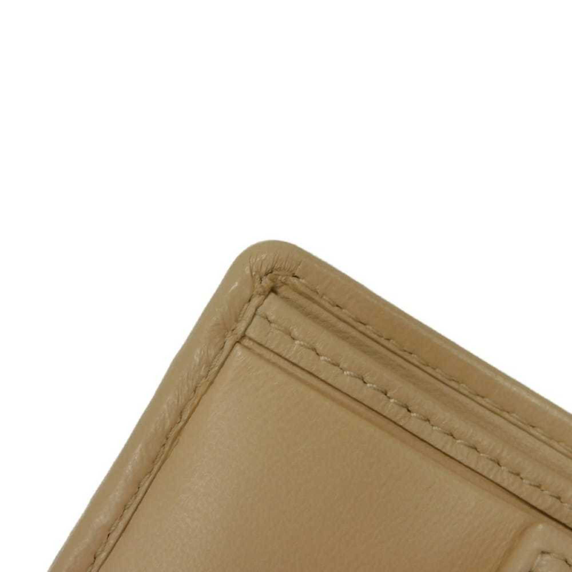 Miu Miu Beige Leather Wallet (Tri-Fold) (Pre-Owned)