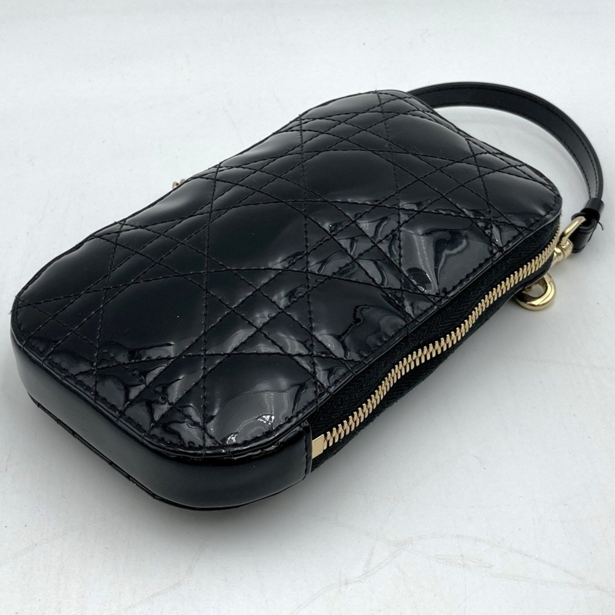 Christian Dior Black Patent Leather Pouch (Pre-Owned)