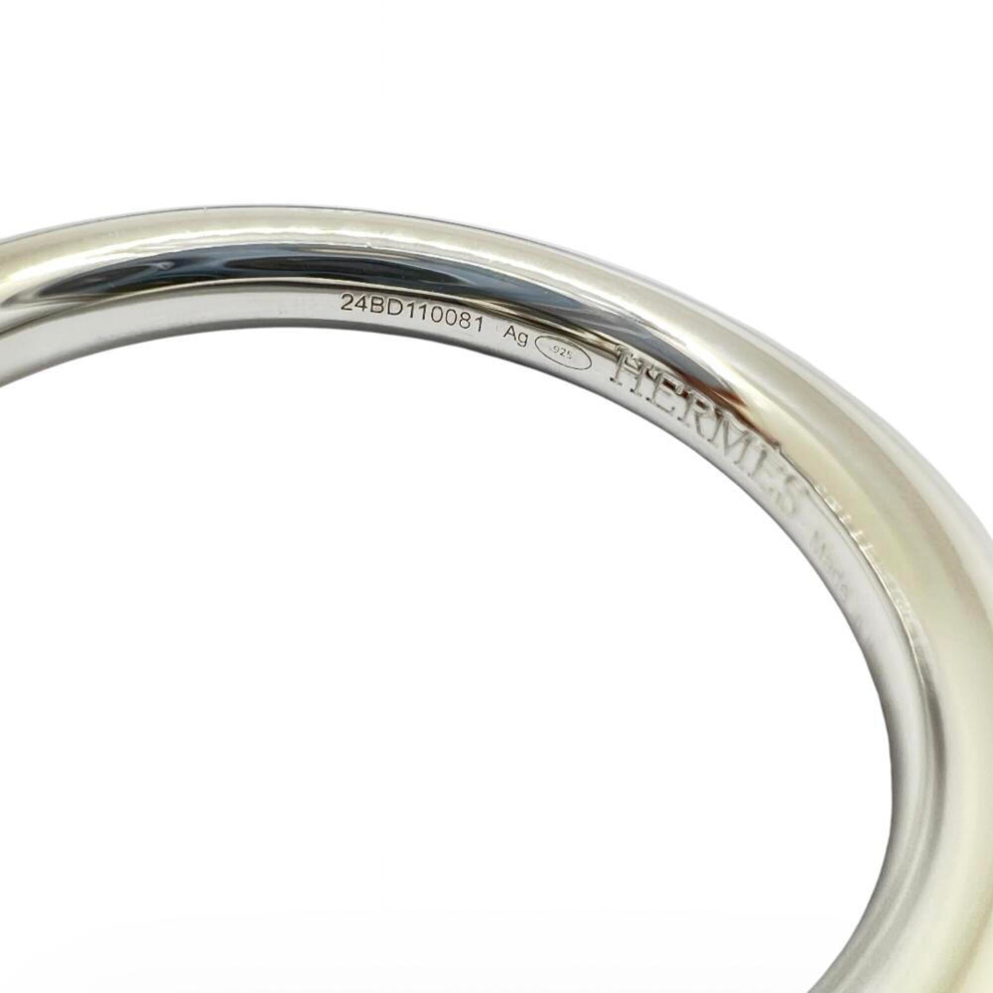 Hermes Silver Silver 925 Band Ring (Pre-Owned)