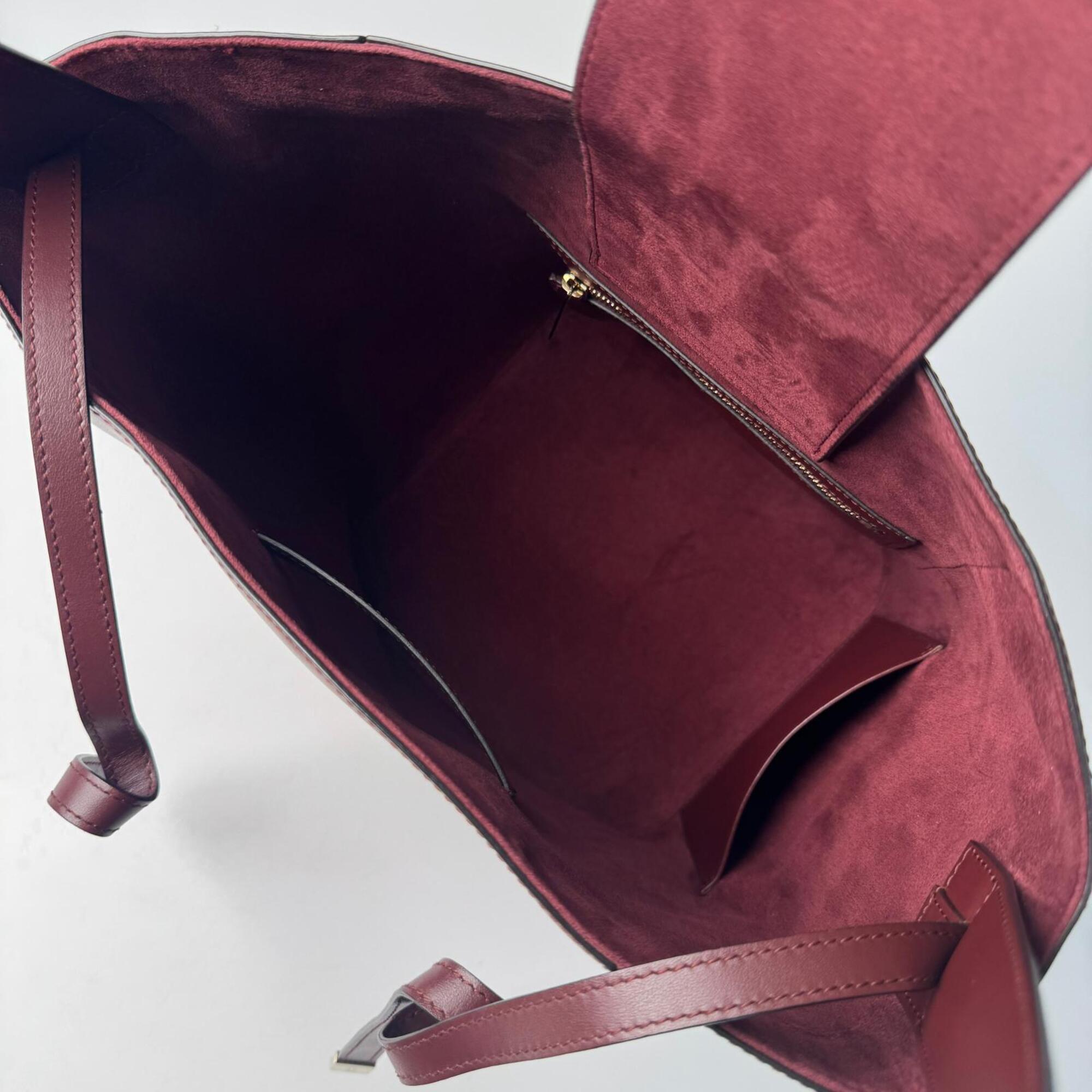 Cartier Bordeaux Leather Shoulder Bag (Pre-Owned)
