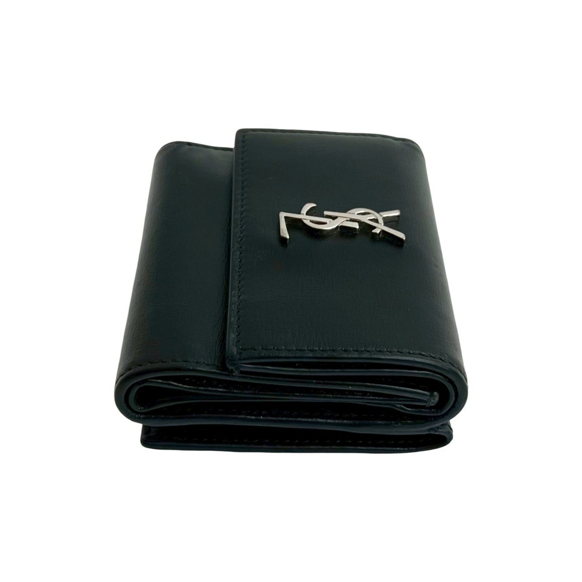 Saint Laurent Black Leather Wallet (Tri-Fold) (Pre-Owned)