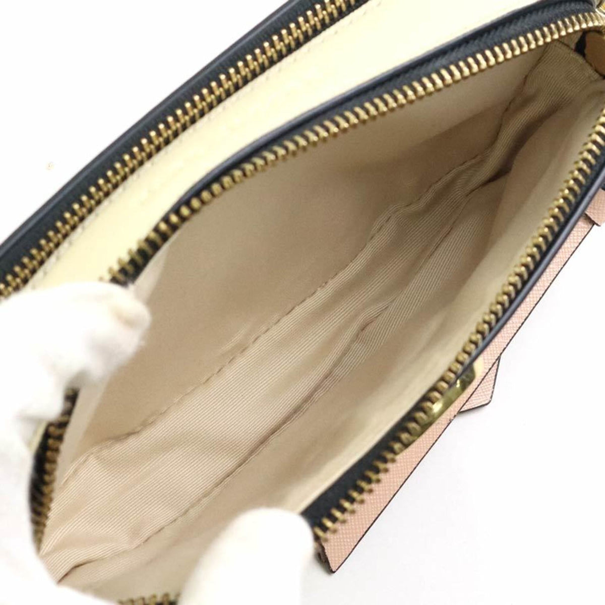 Marc Jacobs Beige Gray Pink Coated Canvas Shoulder Bag (Pre-Owned)