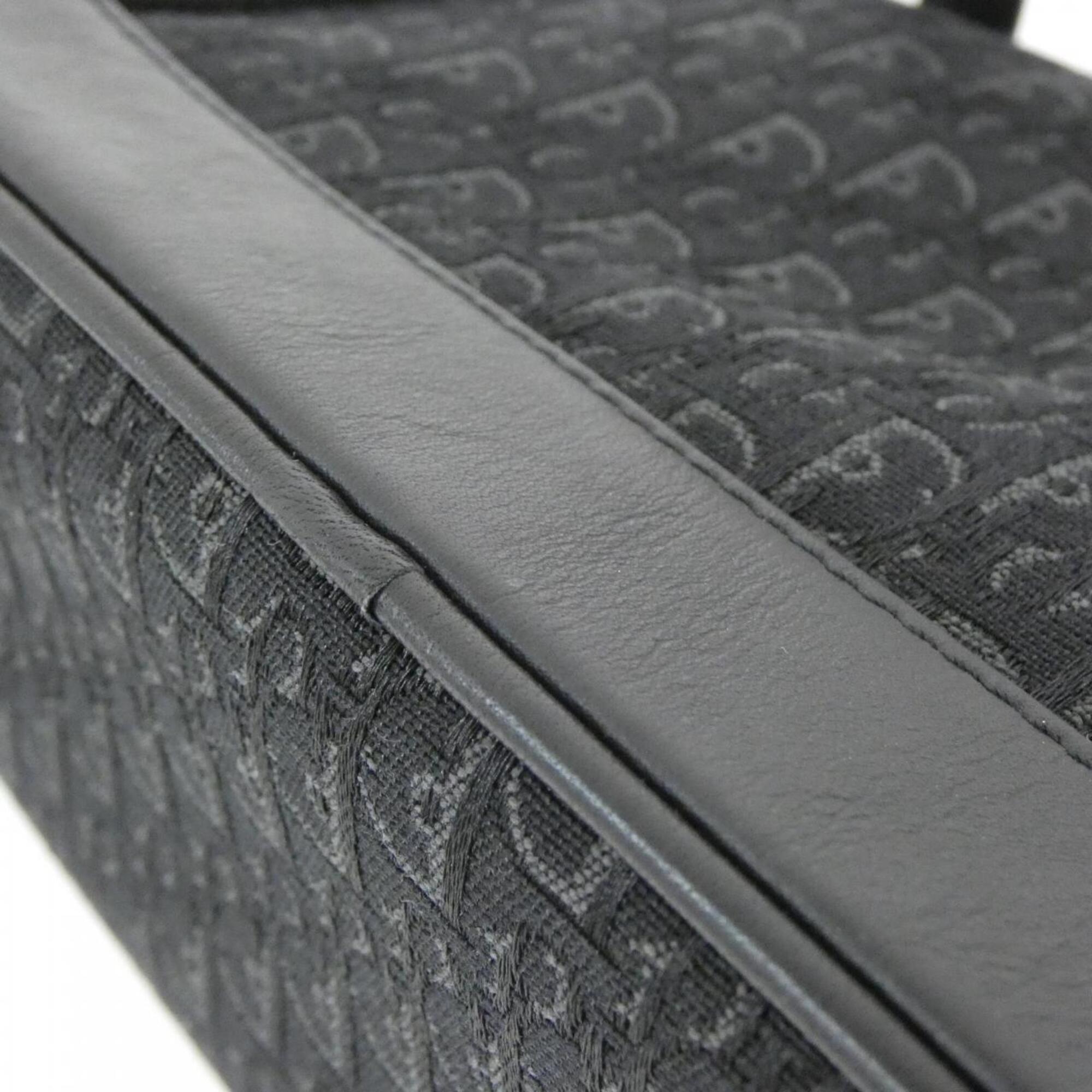 Christian Dior Black Canvas Leather Handbag (Pre-Owned)