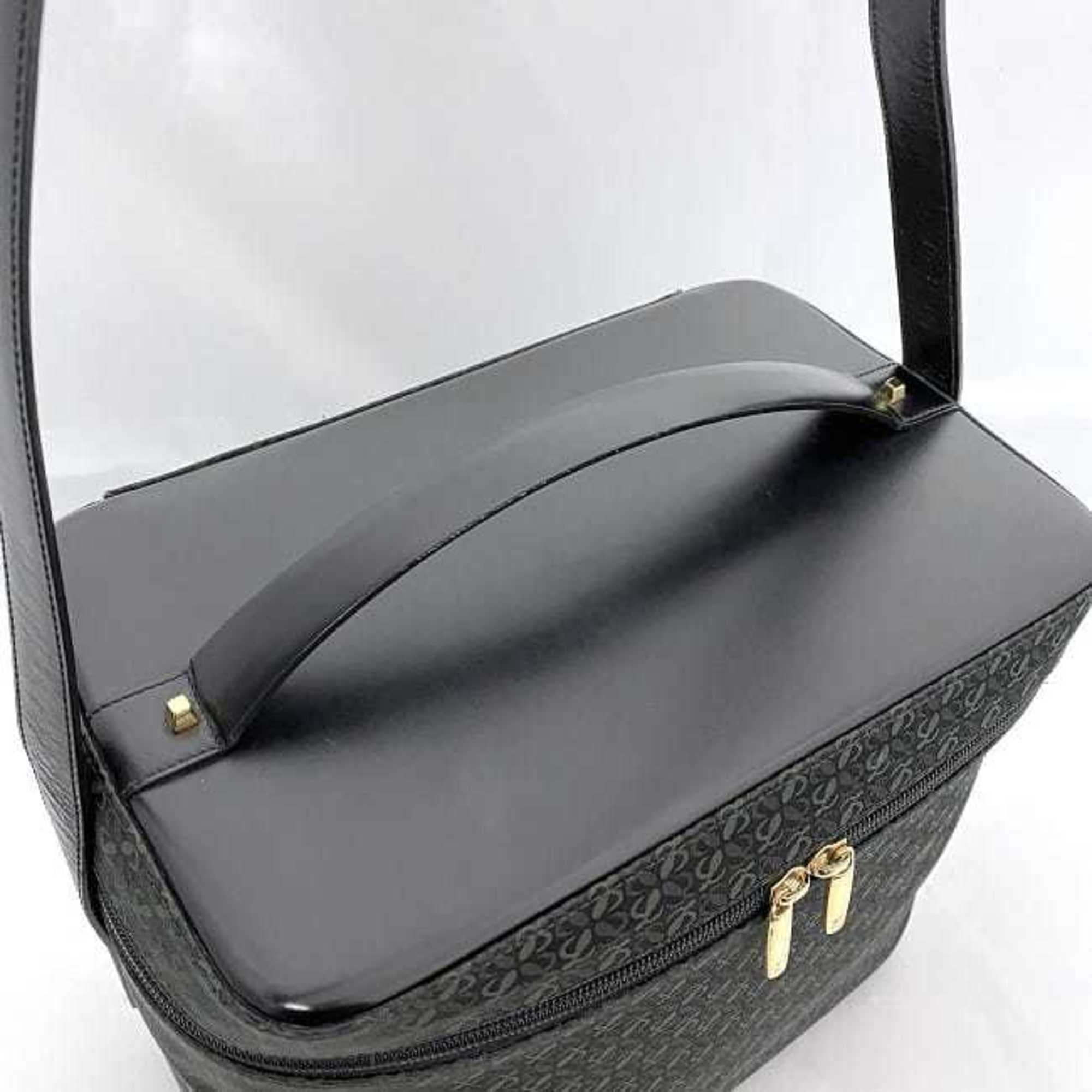 Loewe Black Green Canvas Leather Shoulder Bag (Pre-Owned)