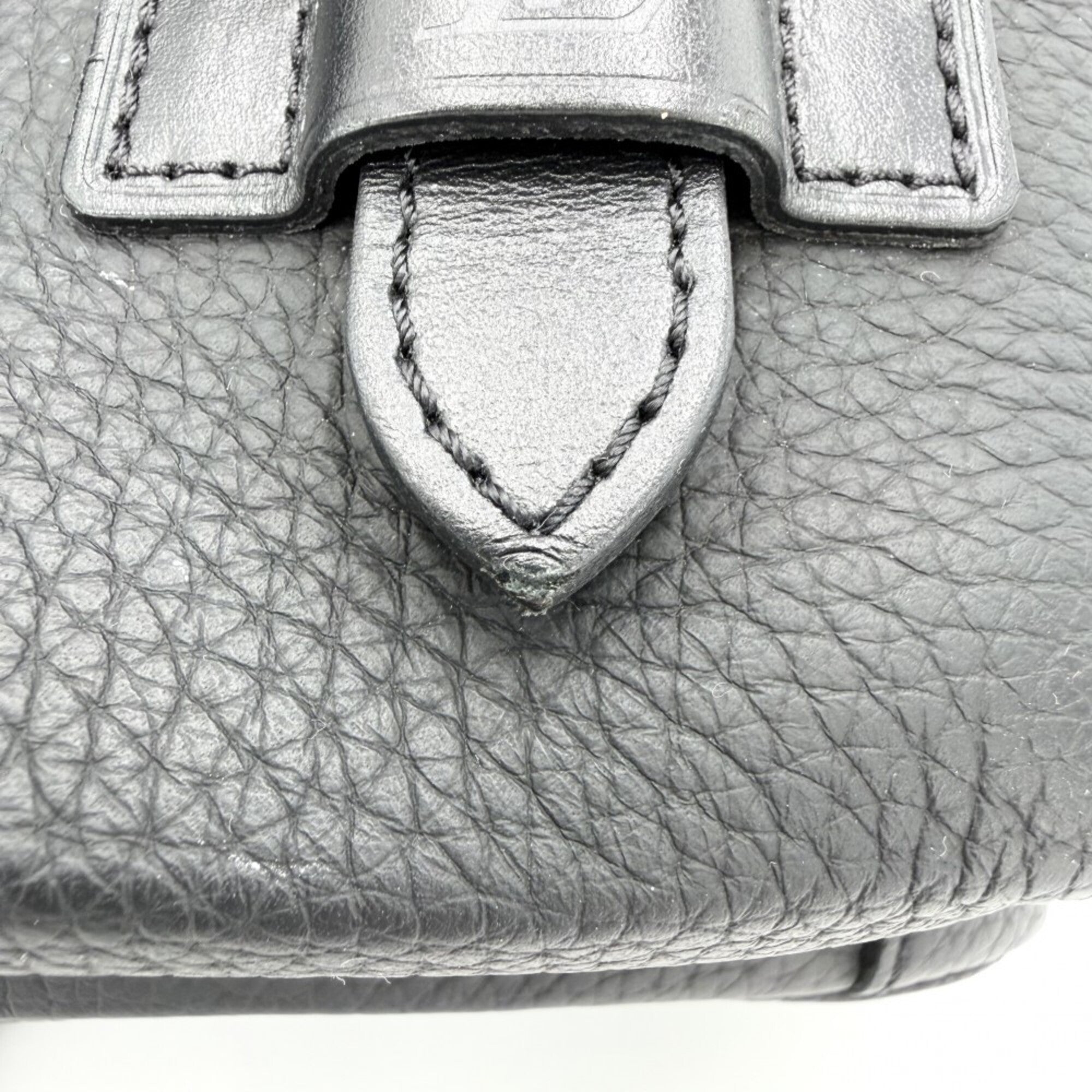 Louis Vuitton Black Leather Backpack (Pre-Owned)