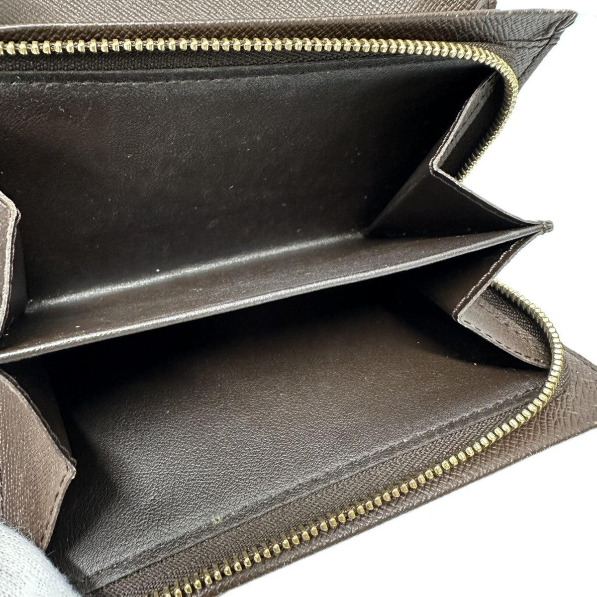 Louis Vuitton Damier Brown Ebene Pvc Leather Wallet (Bi-Fold) (Pre-Owned)