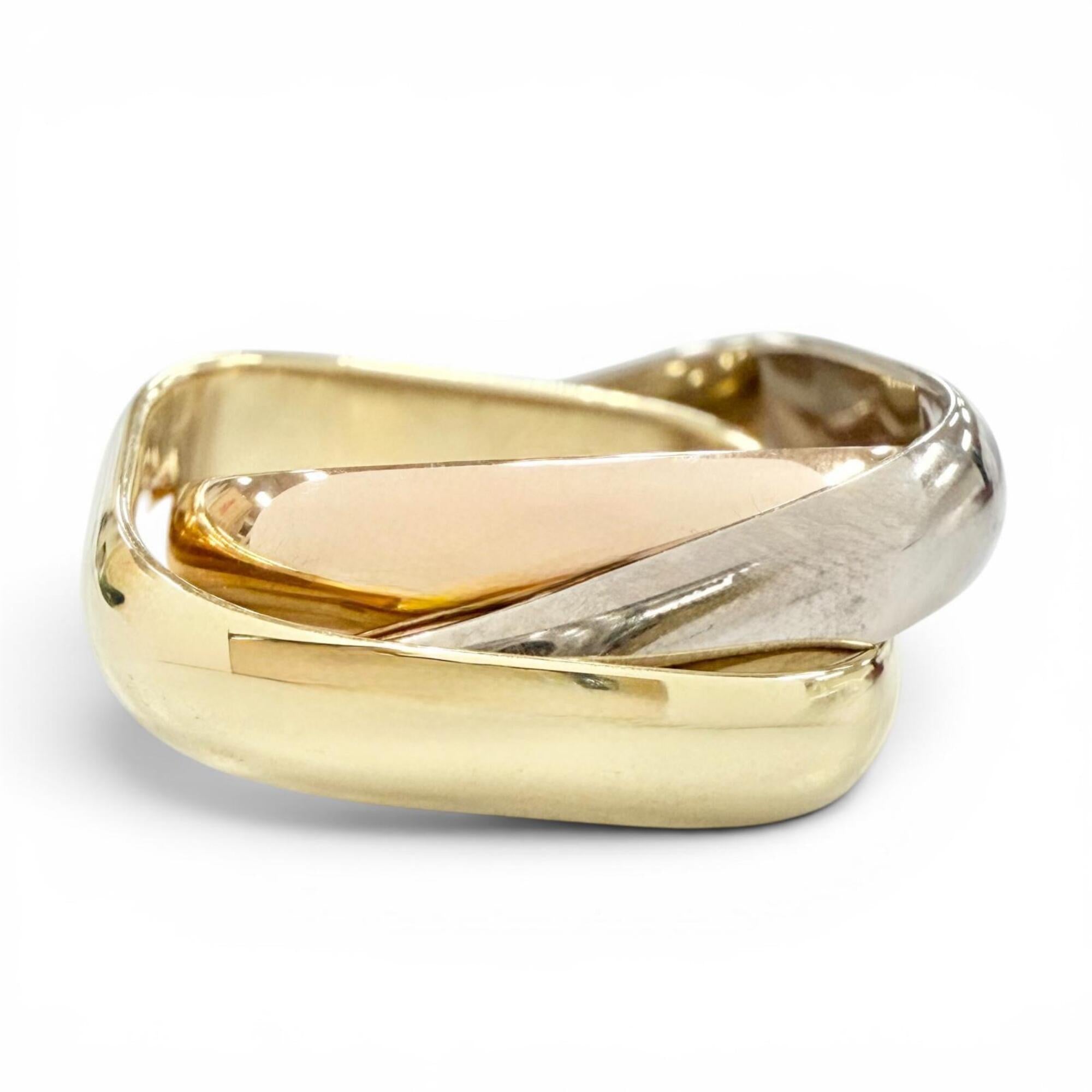 Cartier Pink Gold White Gold Yellow Gold Yellow Gold (18K) Pink Gold (18K) White Gold (18K) Band Ring (Pre-Owned)