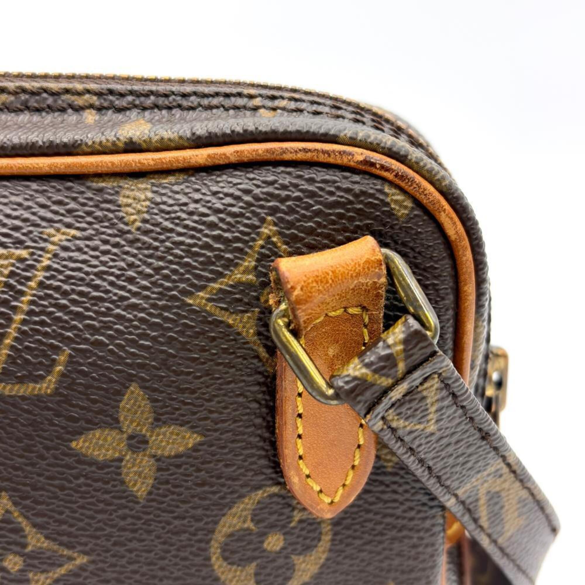Louis Vuitton Black Brown Galle Monogram Monogram Pochette Shoulder Bag (Pre-Owned)