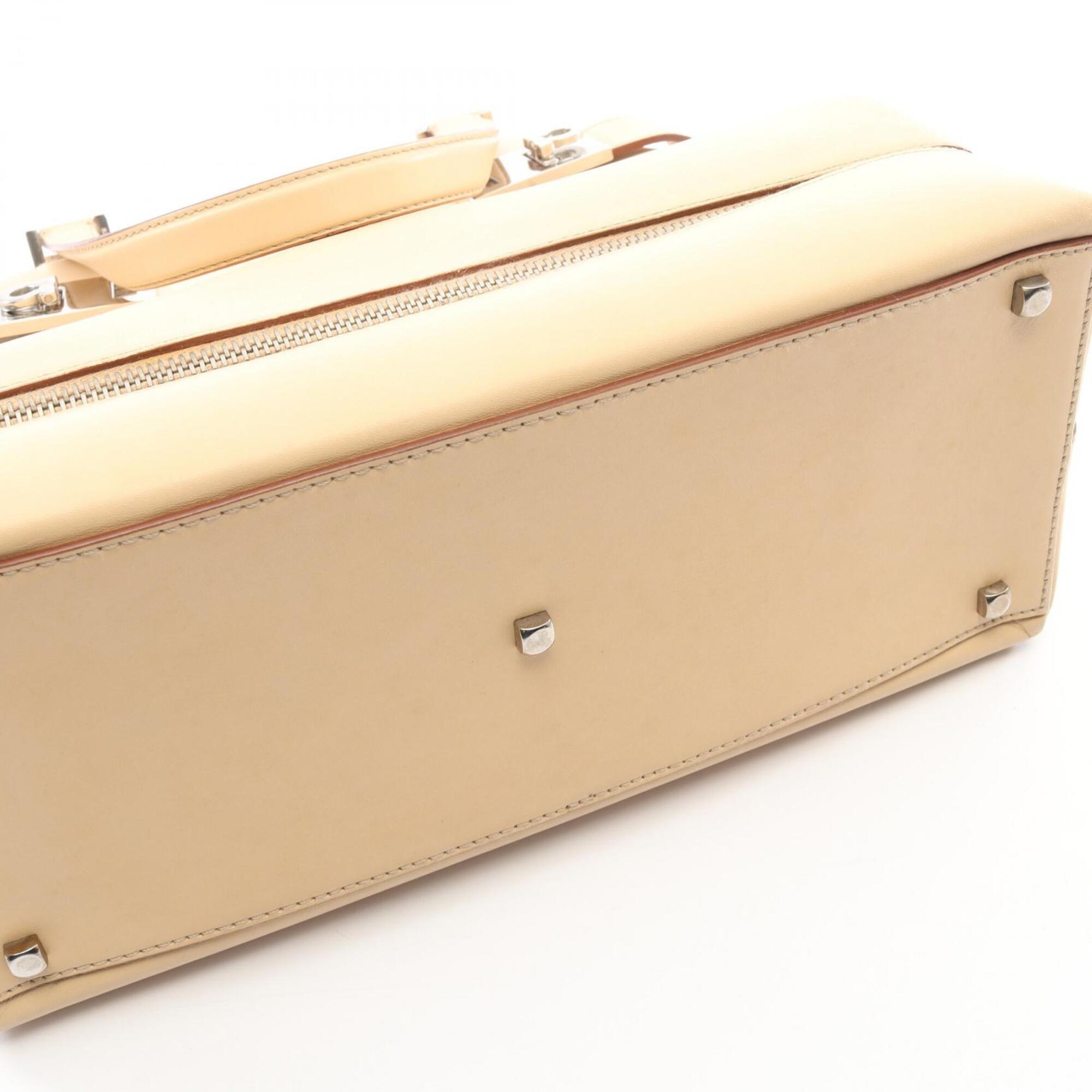 Salvatore Ferragamo Beige Leather Handbag (Pre-Owned)