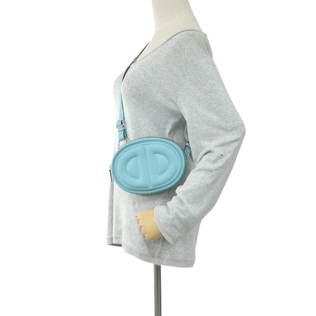 Hermes Blue Atoll Swift Leather Shoulder Bag (Pre-Owned)