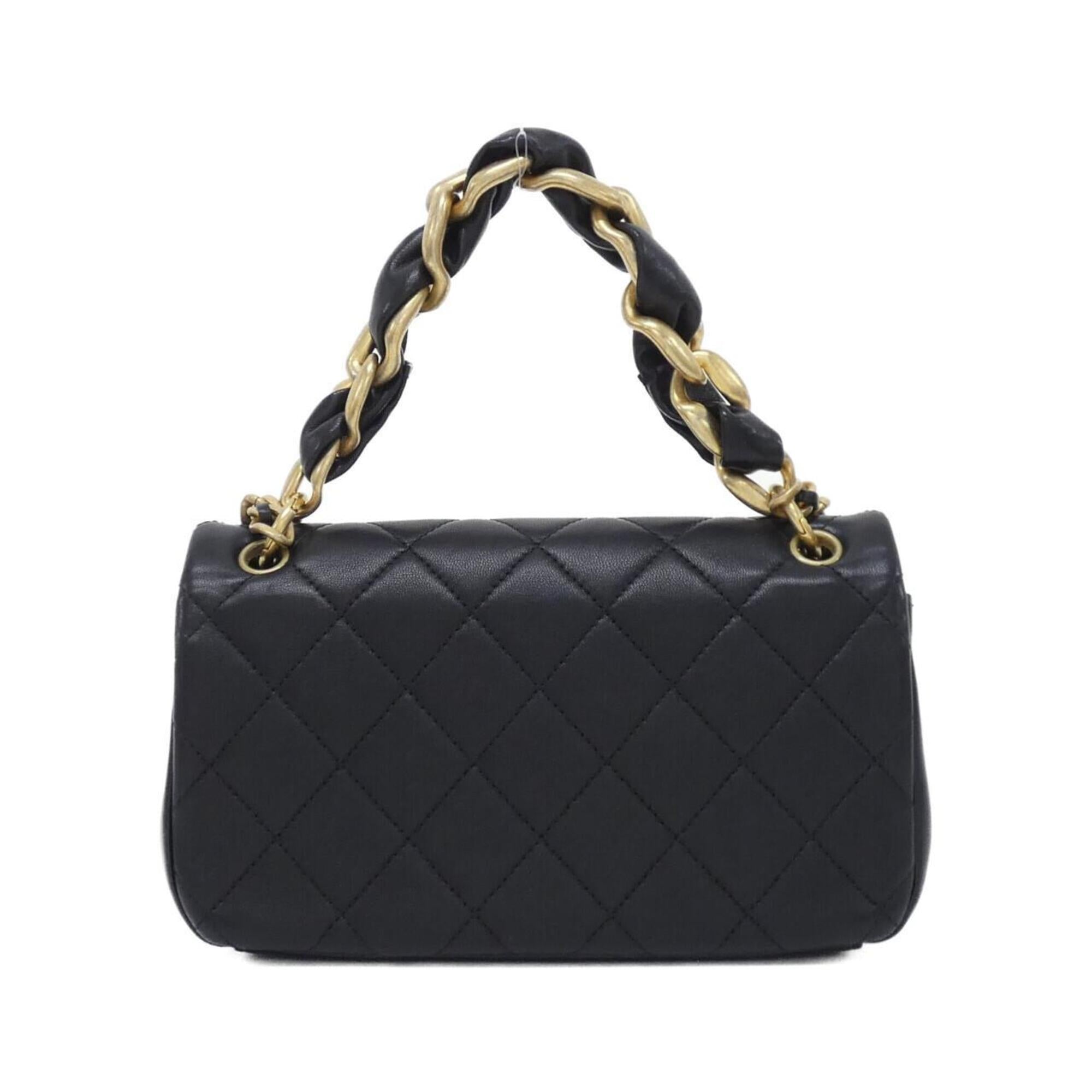 Chanel Black Leather Handbag (Pre-Owned)