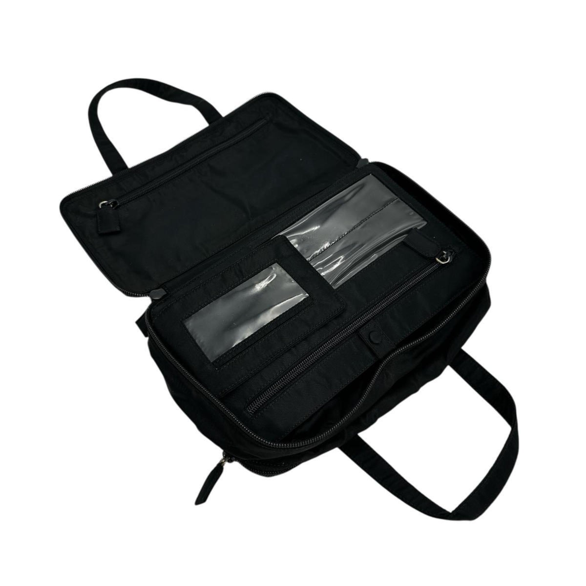 Prada Black Brown Nylon Handbag (Pre-Owned)