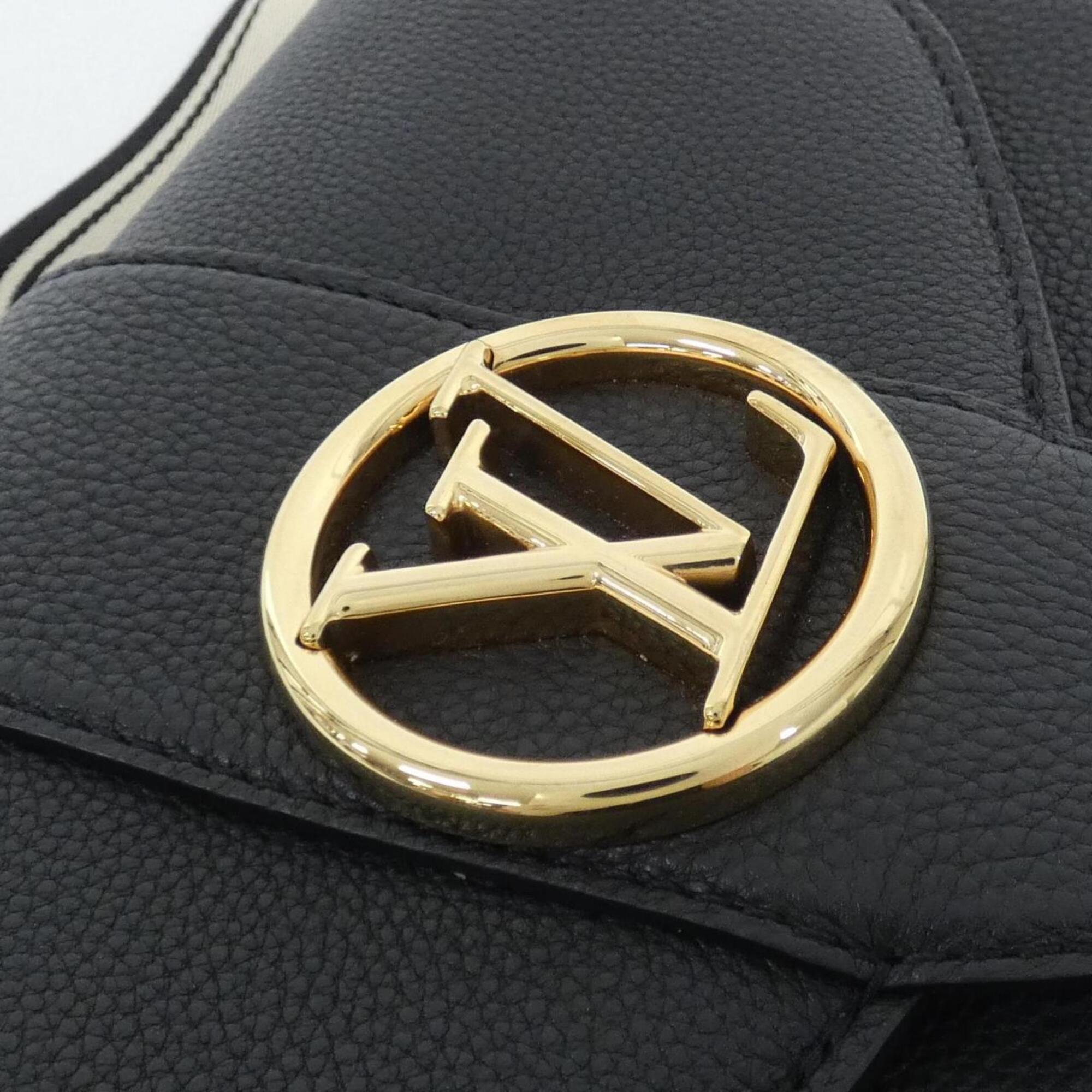 Louis Vuitton Black Leather Shoulder Bag (Pre-Owned)